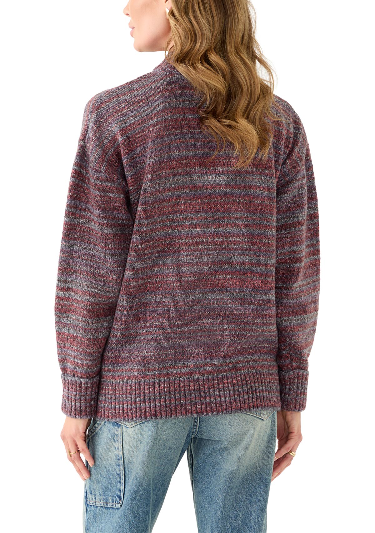 Womens Long Sleeve Mock Neck Sweater 
