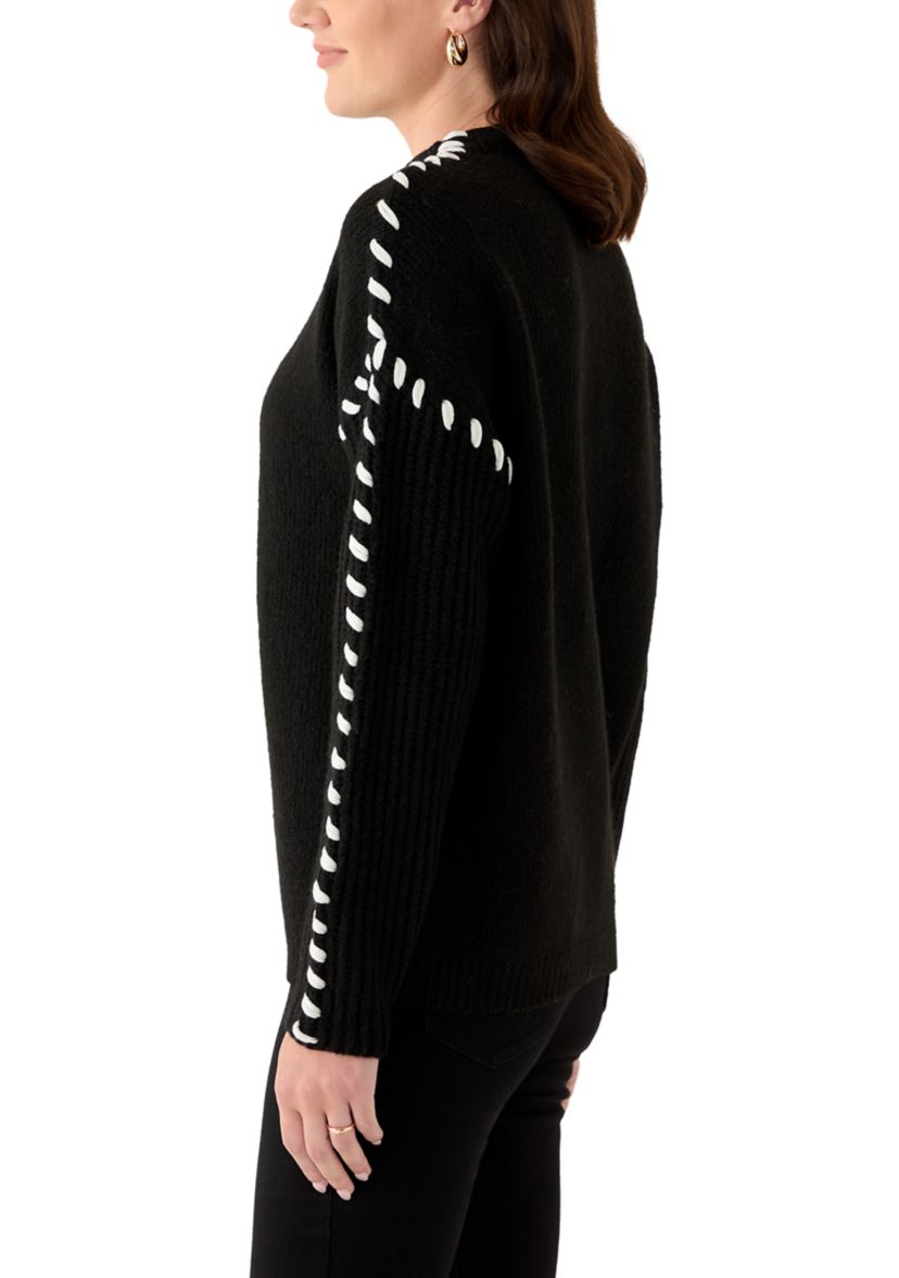 Womens Long Sleeve Stitched Sweater