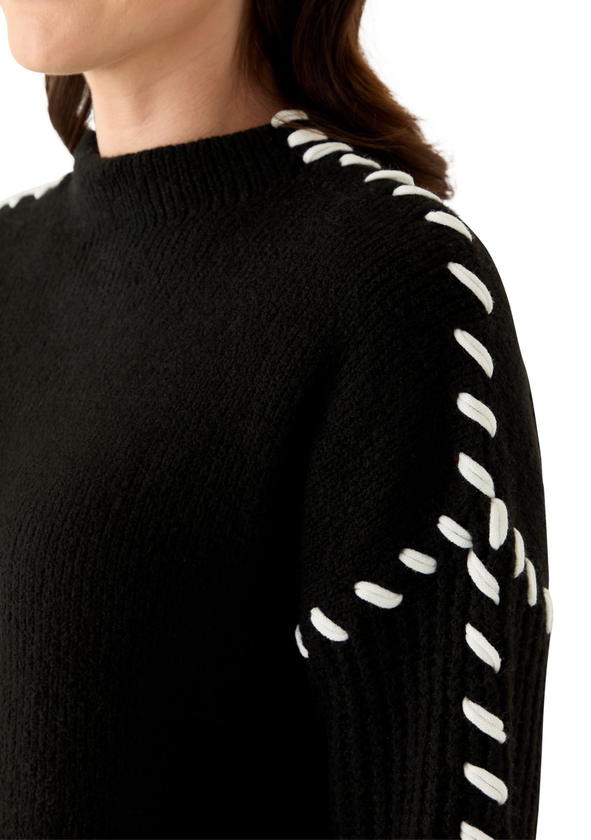 Womens Long Sleeve Stitched Sweater