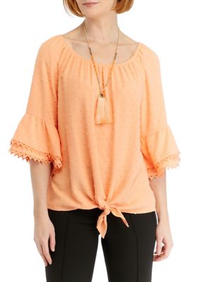 Women's Lace Trim Blouse