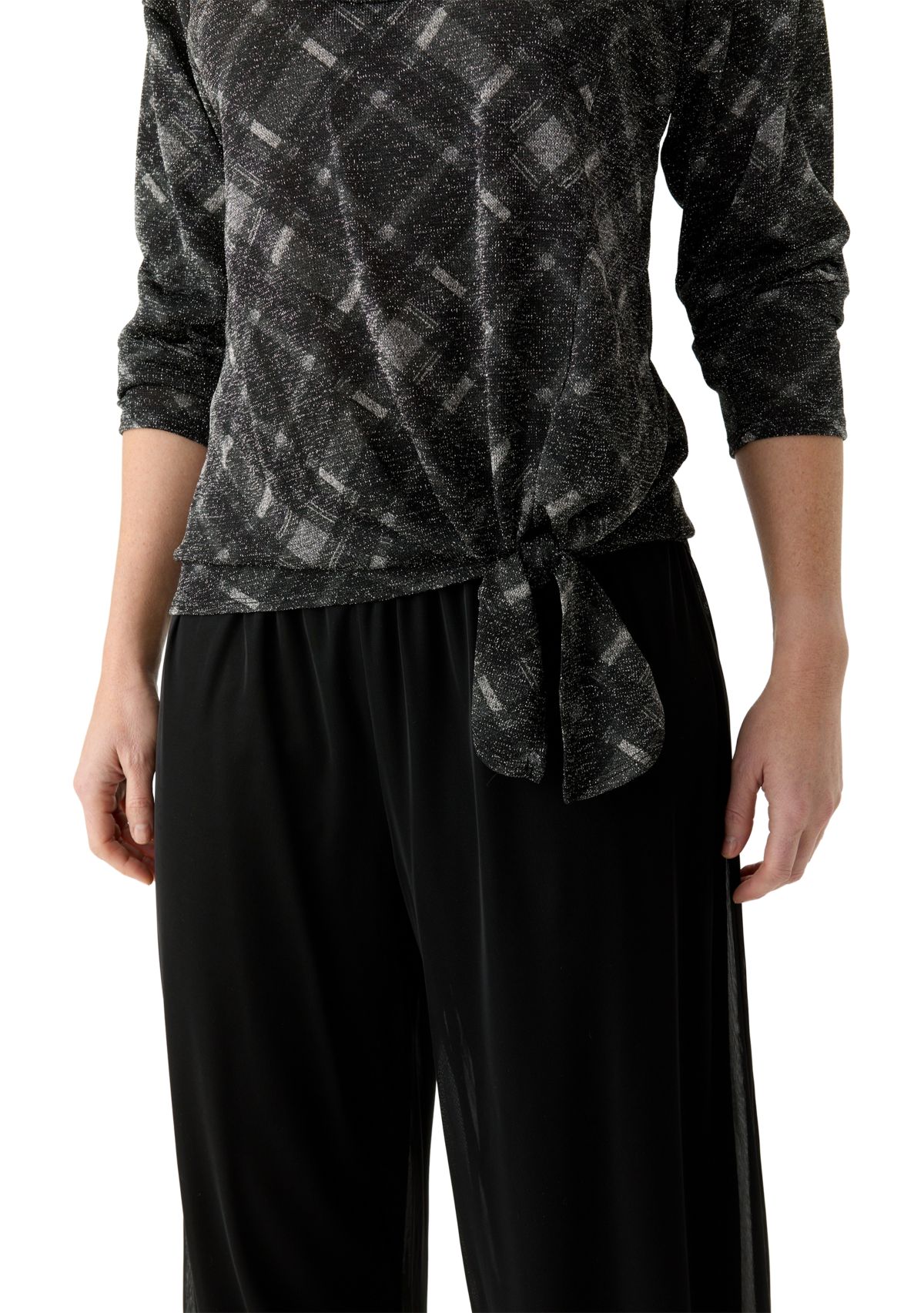 Womens Long Dolman Sleeve Cowl Neck Printed Poncho