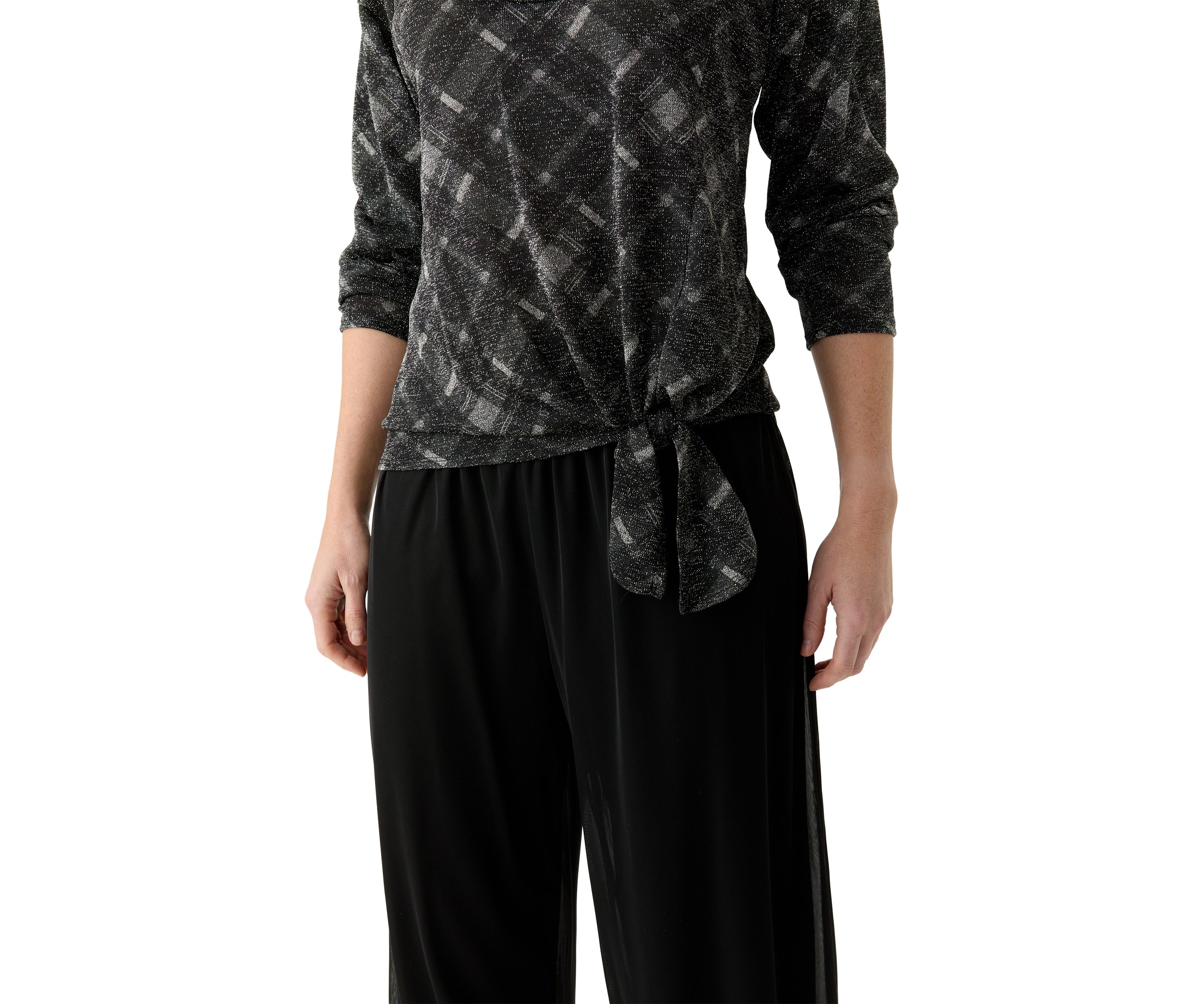 Womens Long Dolman Sleeve Cowl Neck Printed Poncho