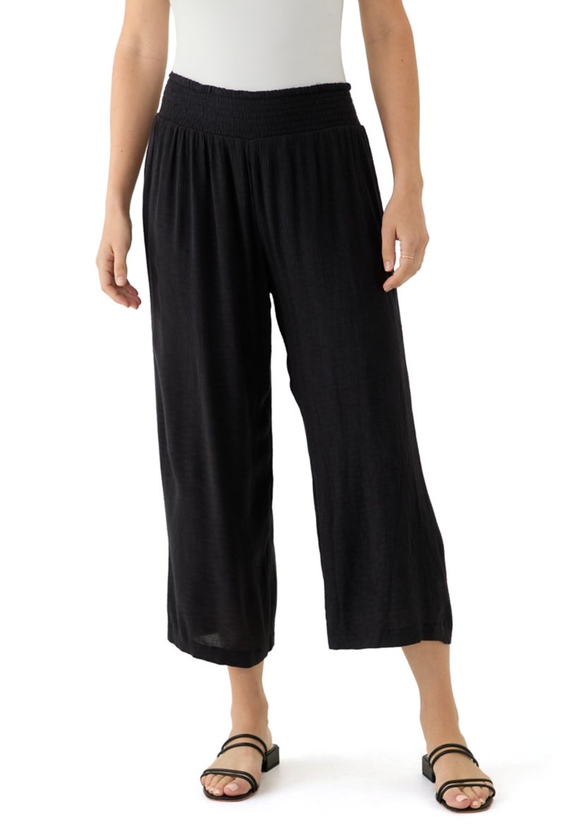 Womens Solid Pull On Pants
