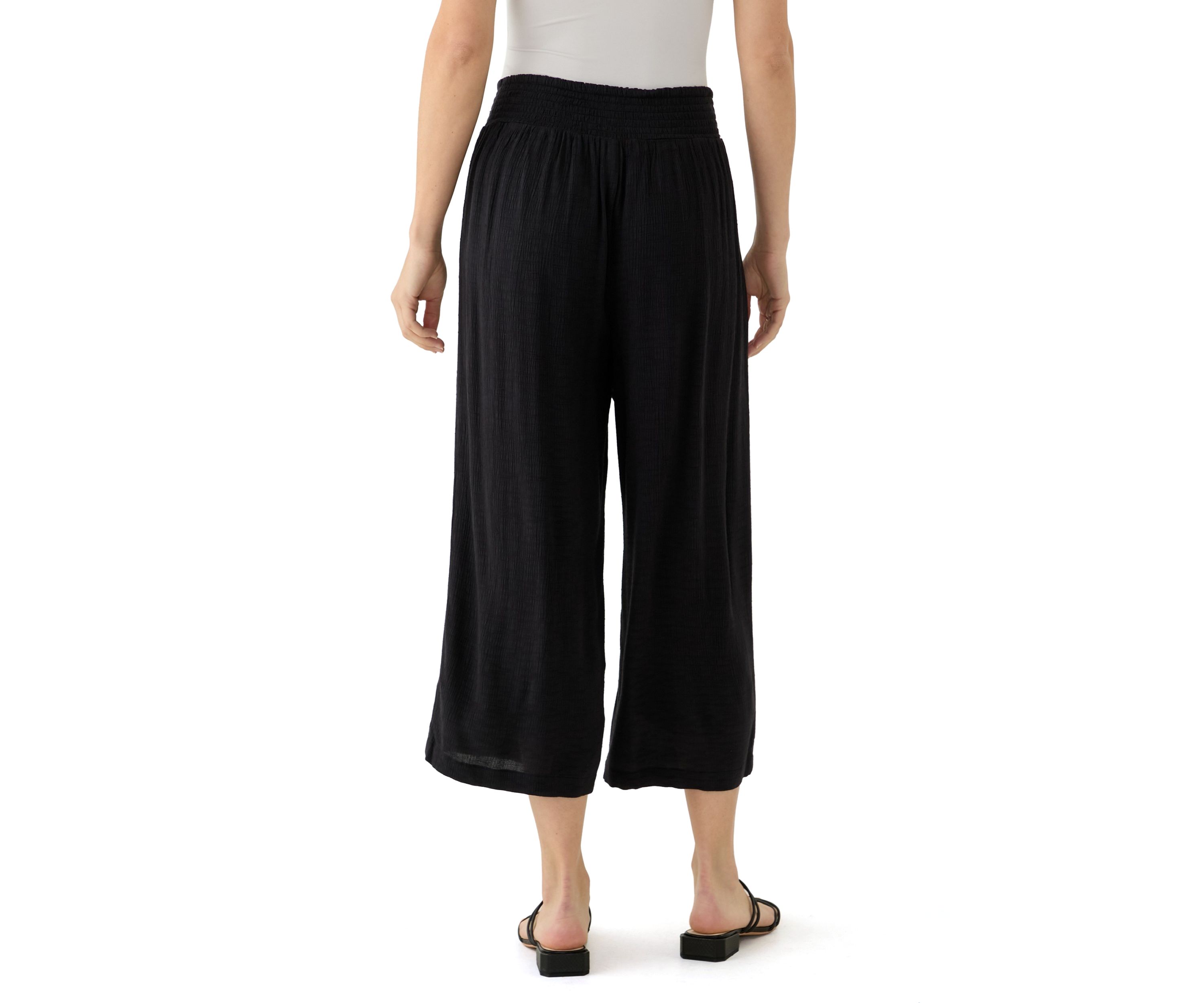Womens Solid Pull On Pants