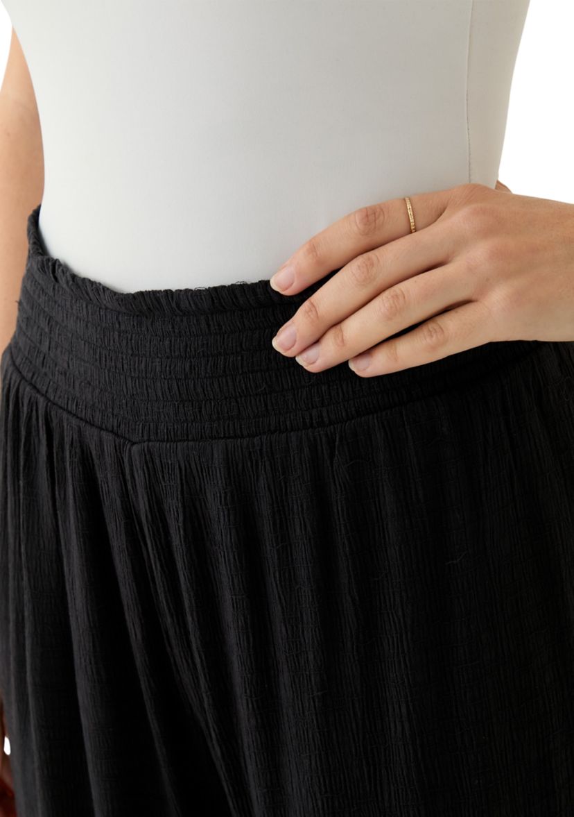 Womens Solid Pull On Pants
