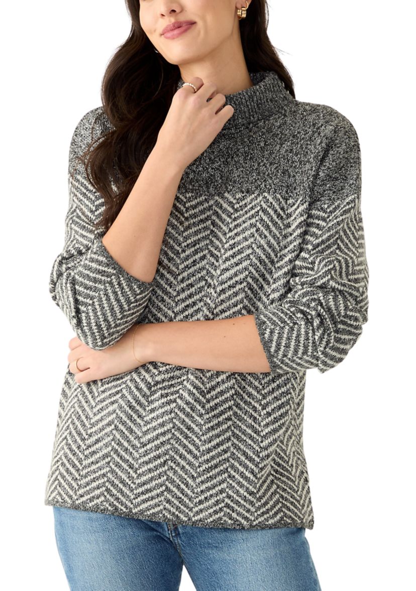 Womens Herringbone Sweater