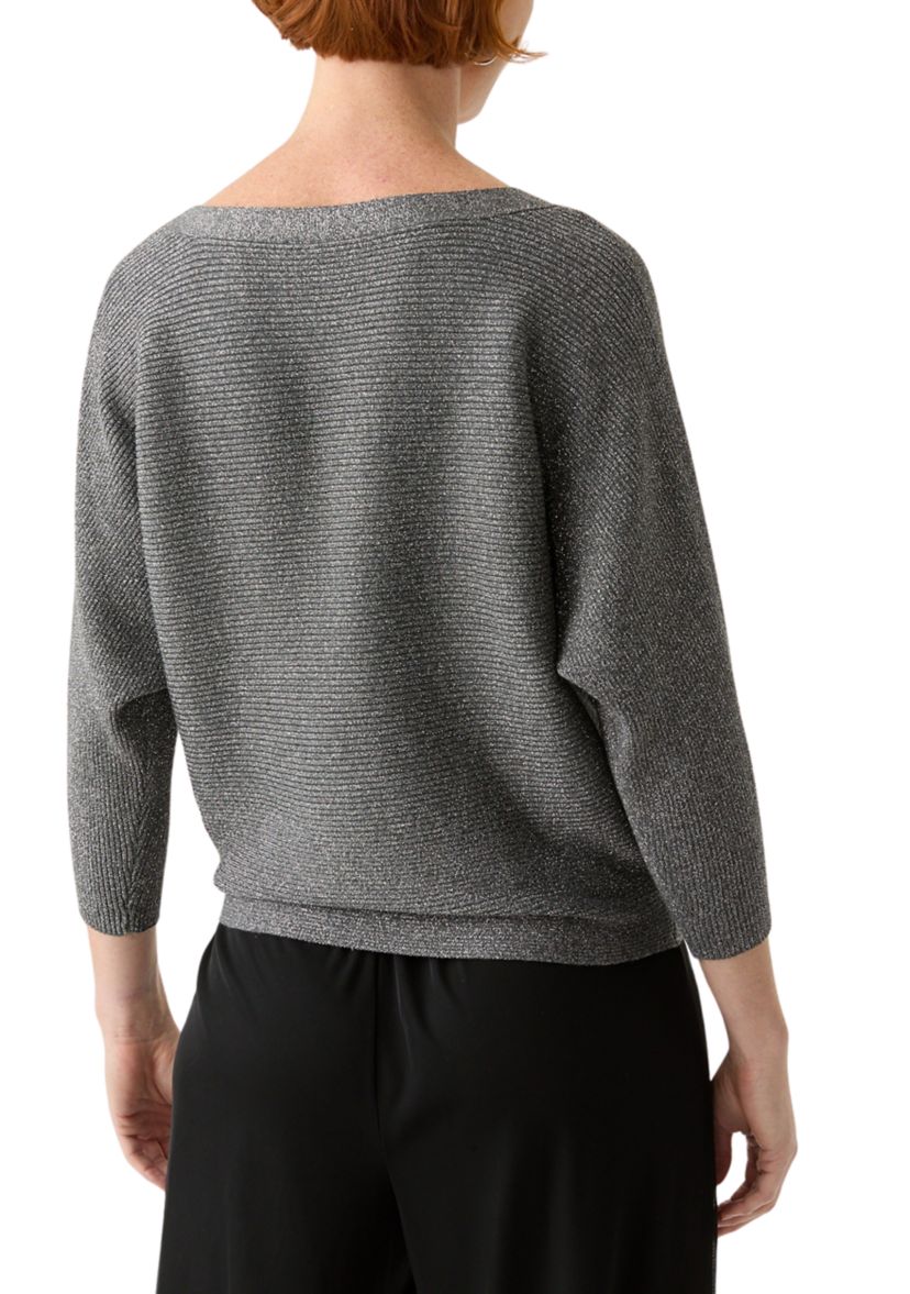 Womens 3/4 Sleeve Shine Dolman Sweater 
