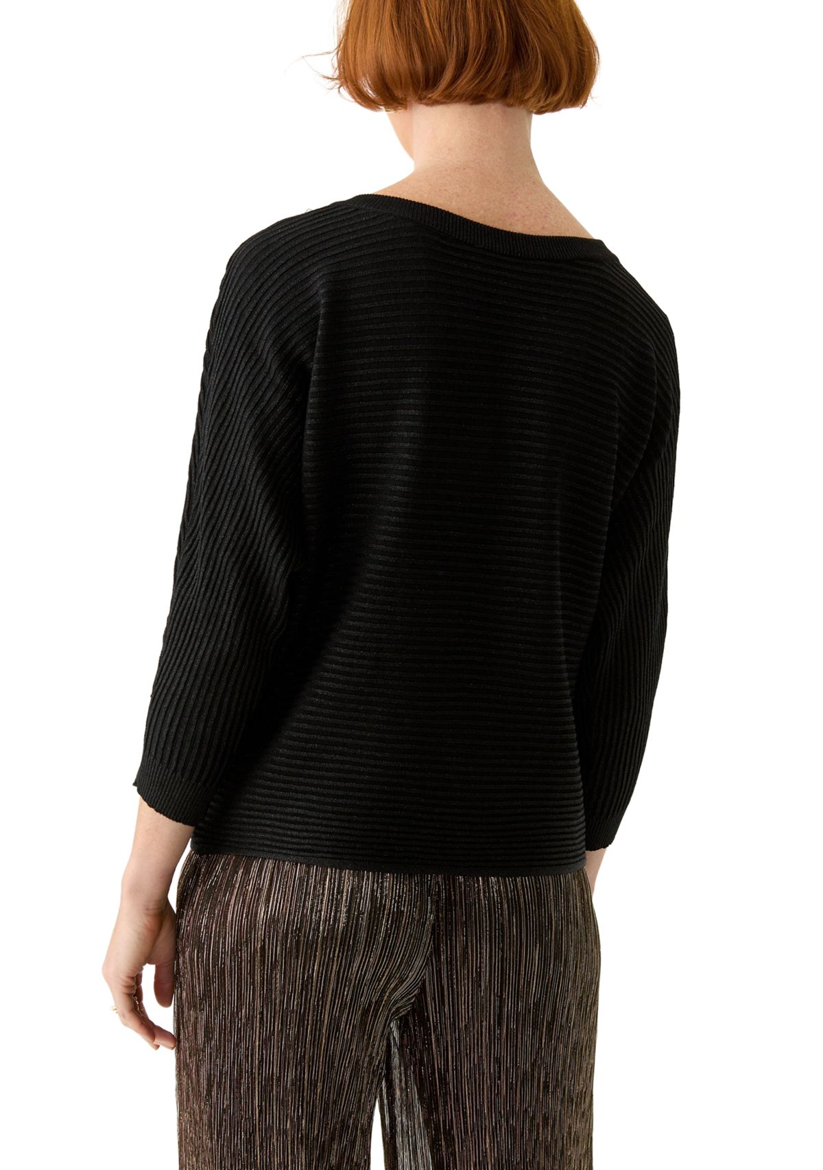 Womens 3/4 Sleeve Shine Dolman Sweater 