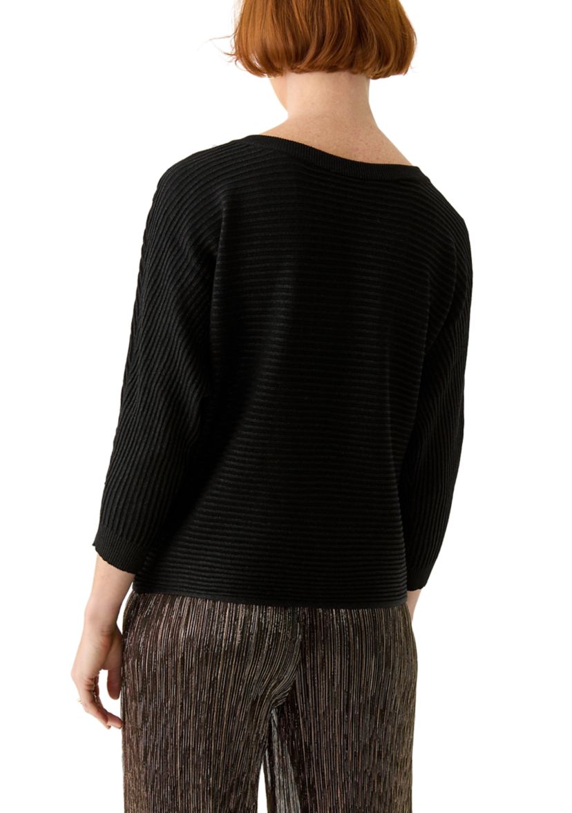 Womens 3/4 Sleeve Shine Dolman Sweater 