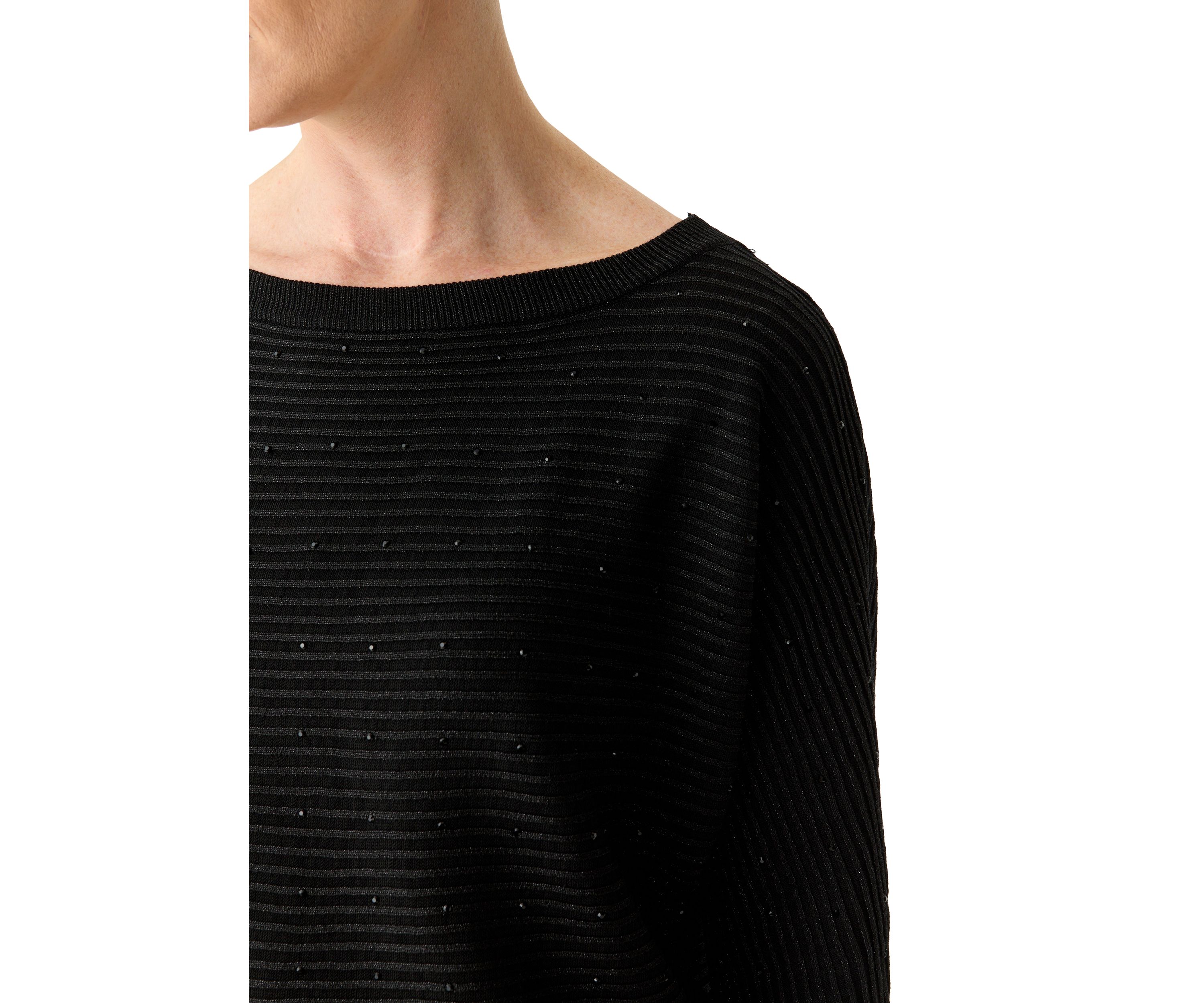 Womens 3/4 Sleeve Shine Dolman Sweater 