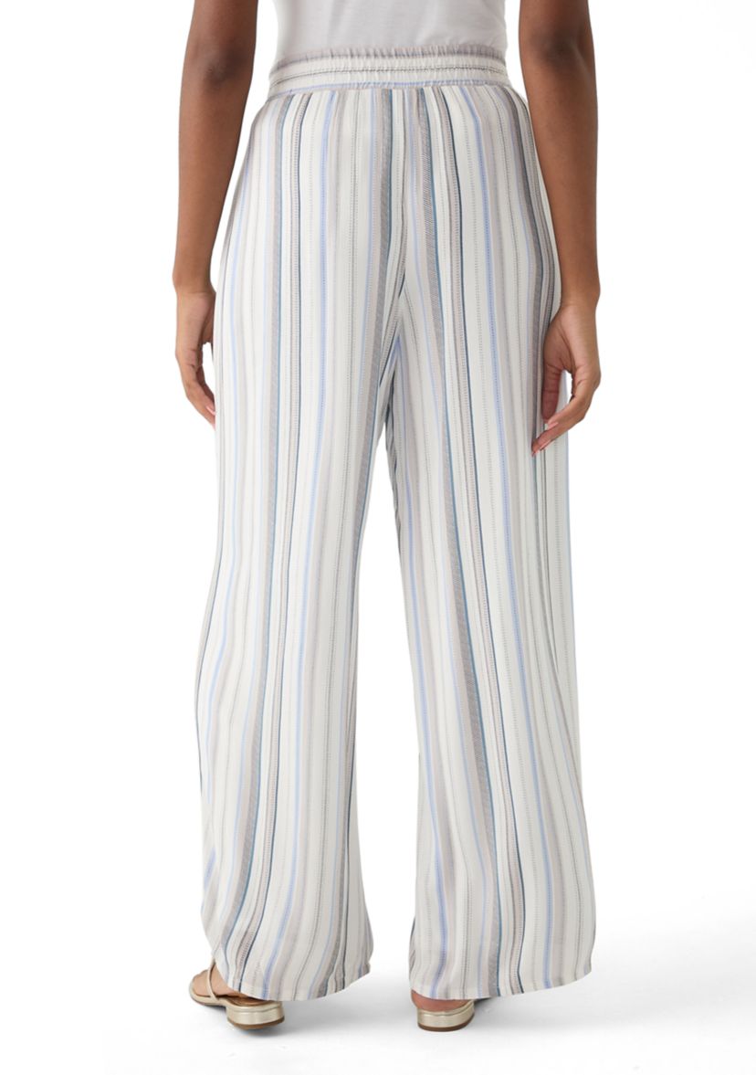 Womens Stripe Wide Leg Pants
