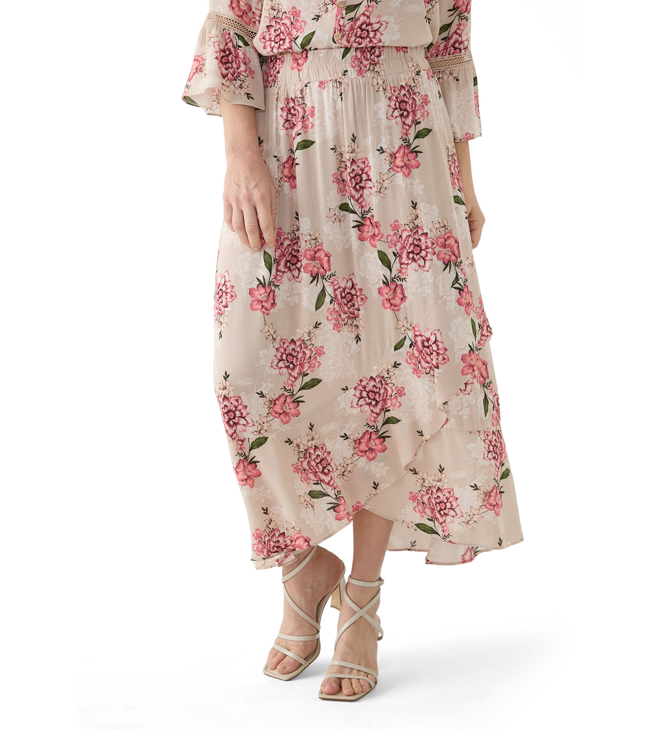 Womens Printed Wrap Skirt