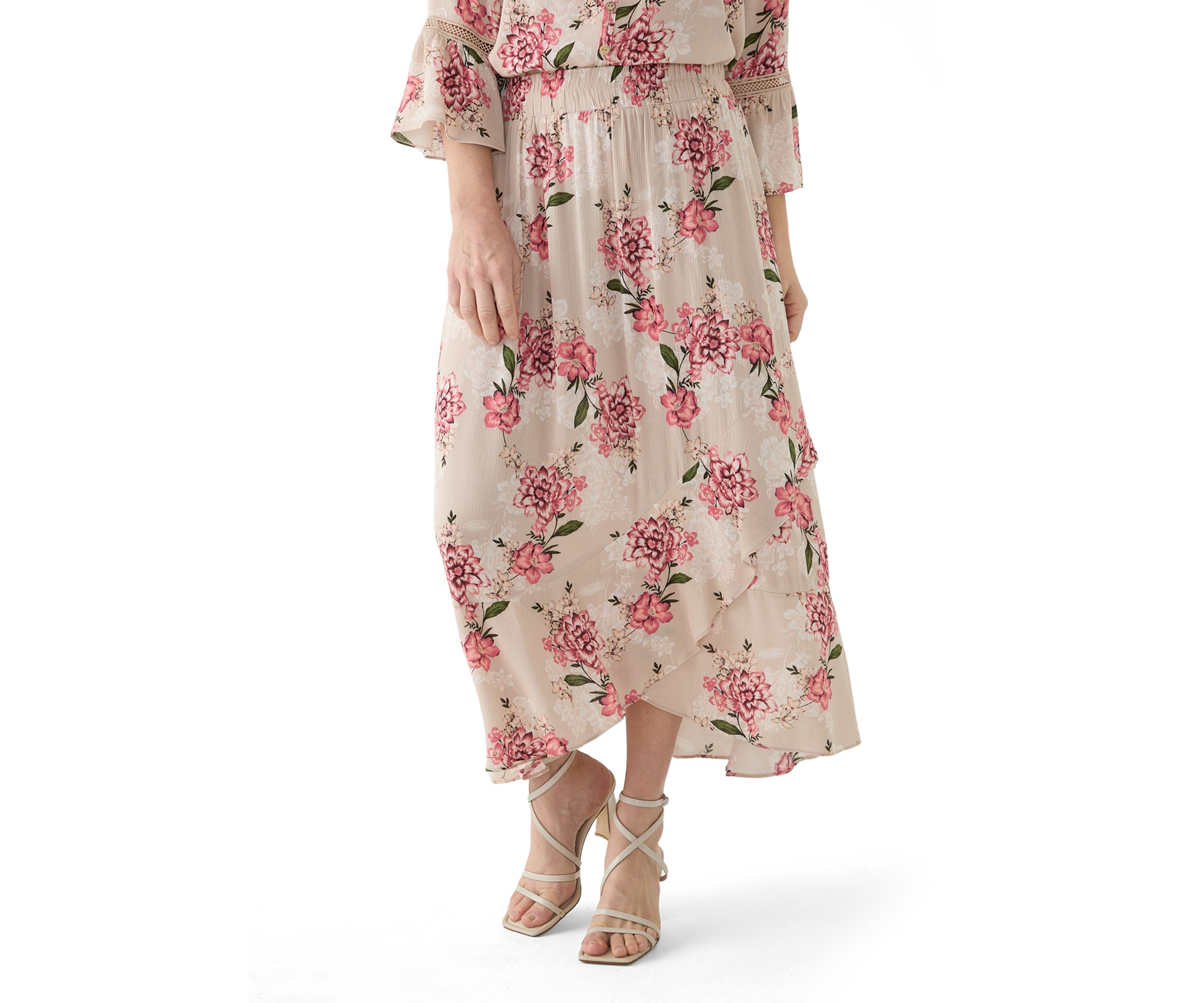 Womens Printed Wrap Skirt