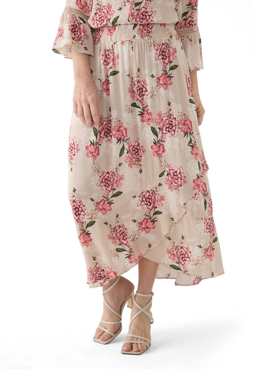 Womens Printed Wrap Skirt