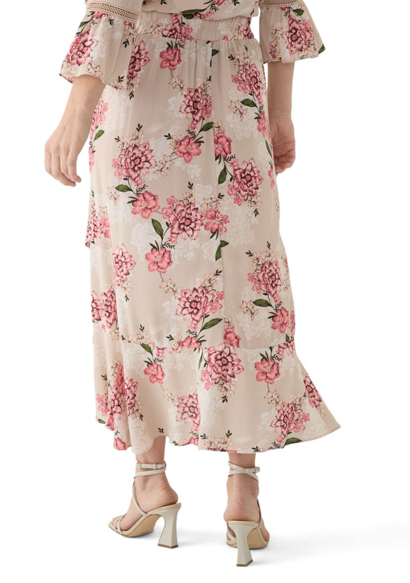 Womens Printed Wrap Skirt