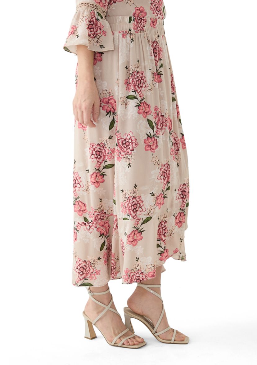 Womens Printed Wrap Skirt