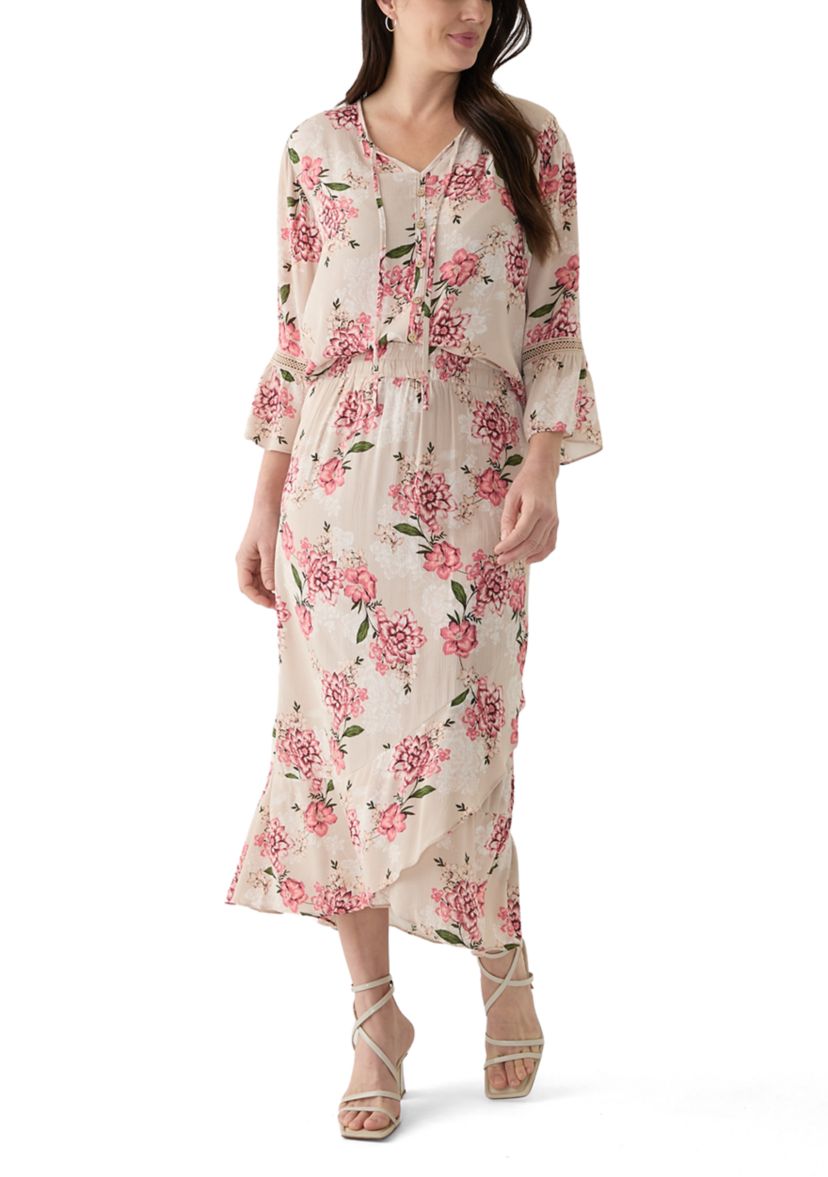 Womens Printed Wrap Skirt