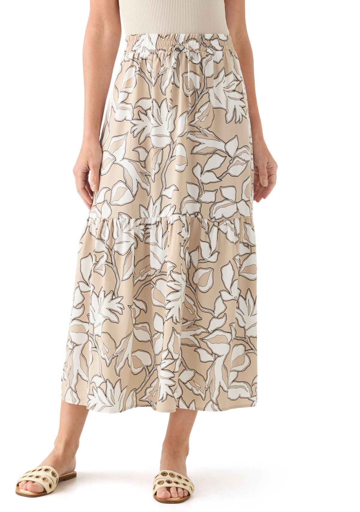 Womens Printed Maxi Skirt
