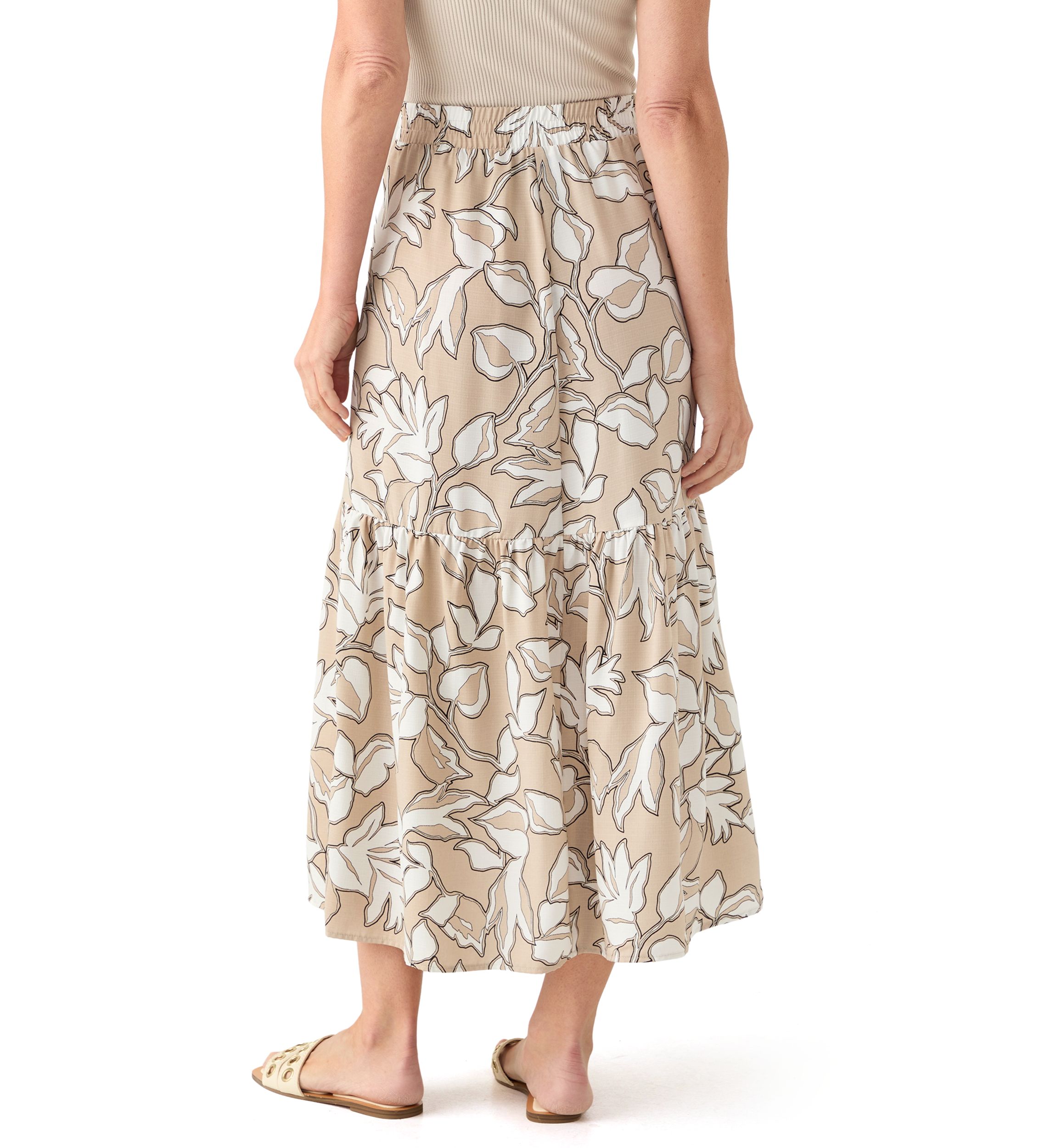Womens Printed Maxi Skirt