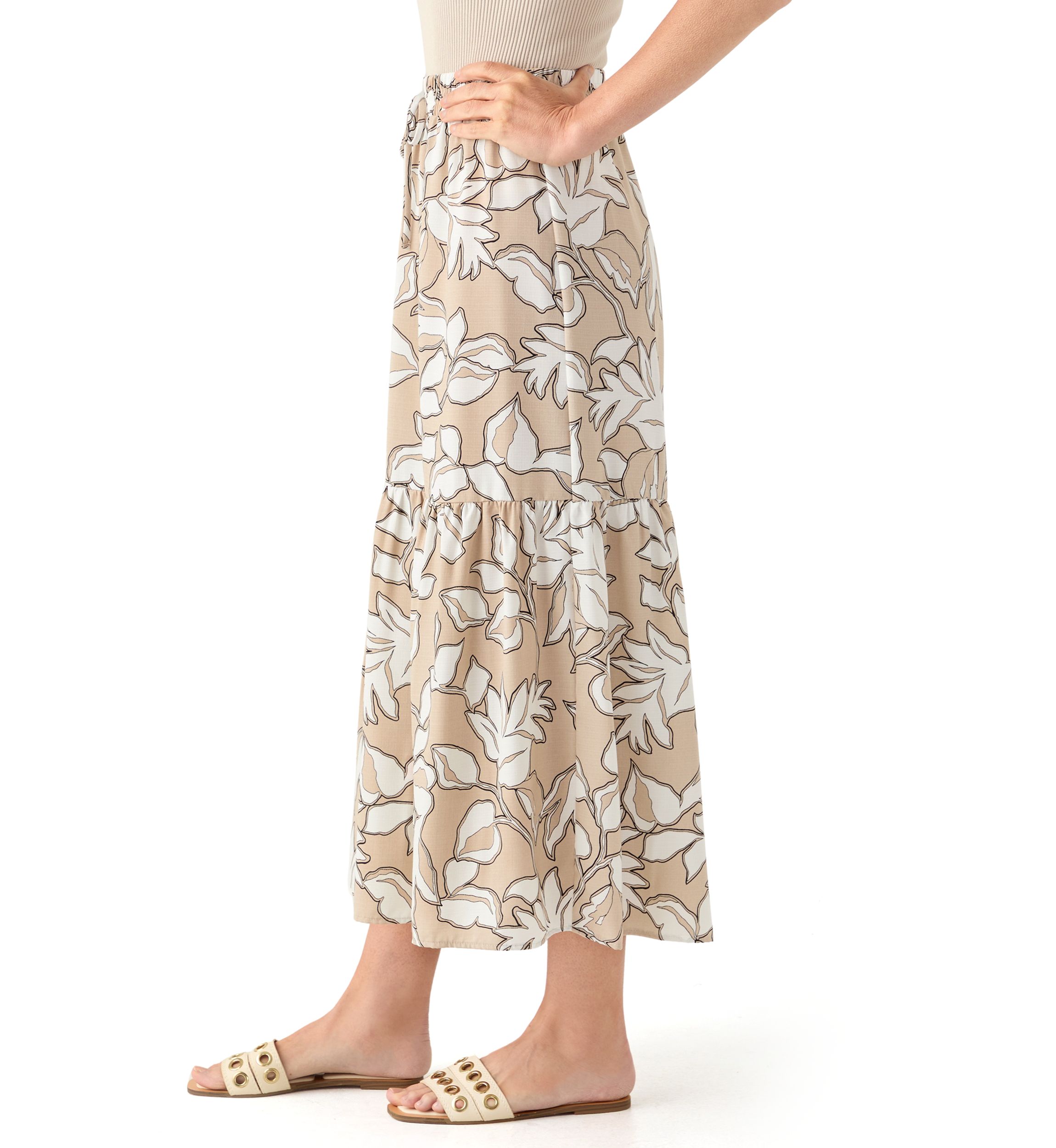 Womens Printed Maxi Skirt