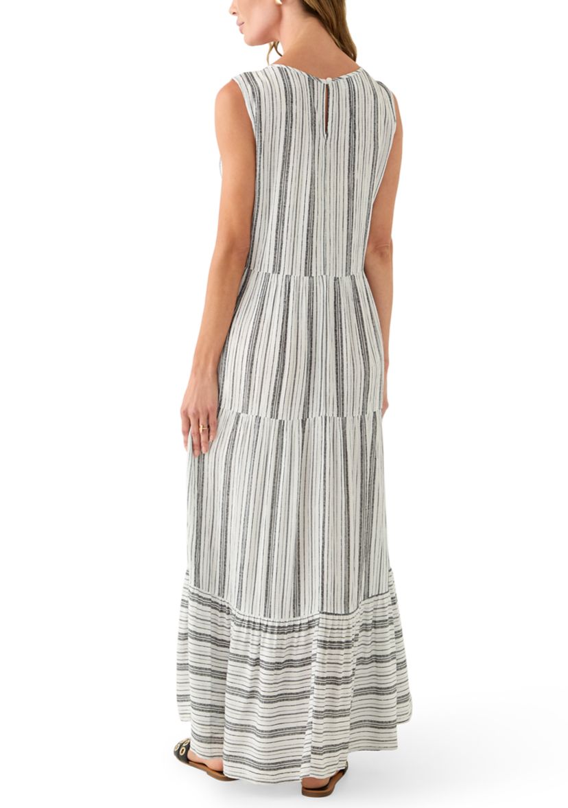 Womens Sleeveless Tiered Maxi Dress
