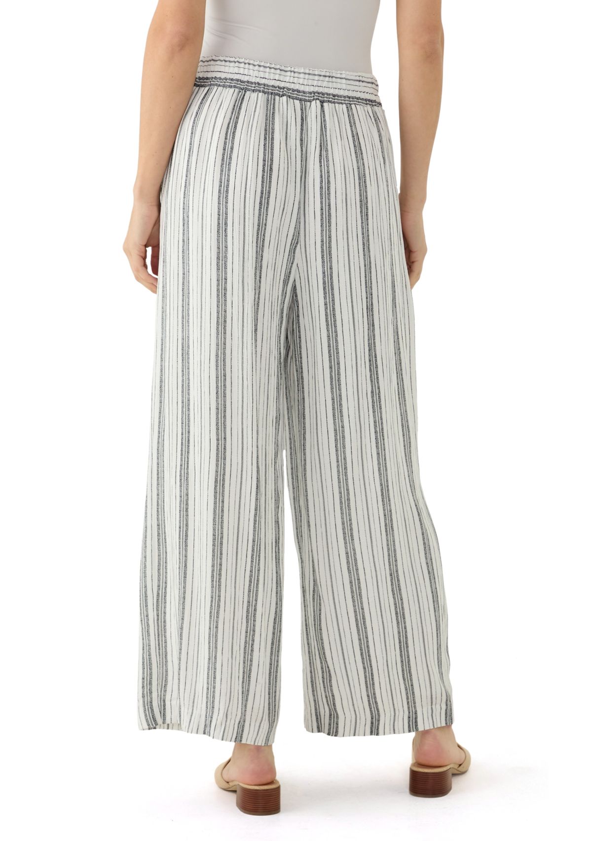 Womens Pull On Striped Trousers 