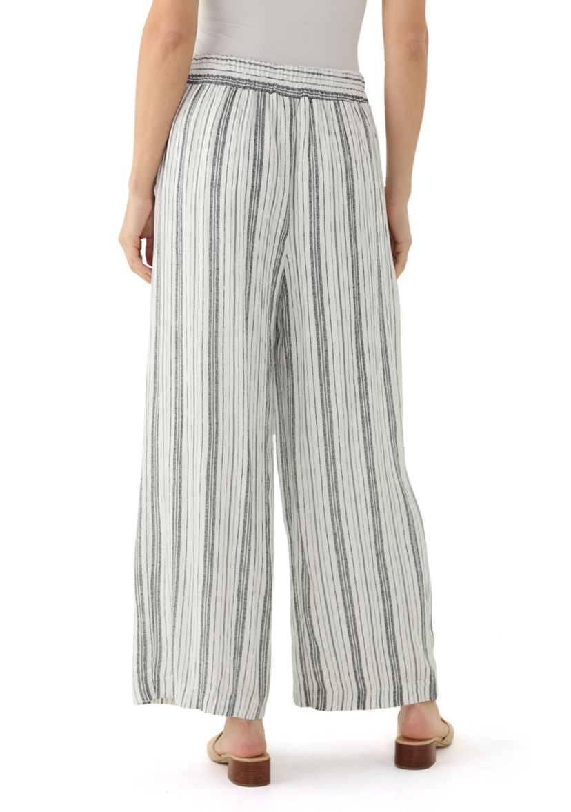 Womens Pull On Striped Trousers 