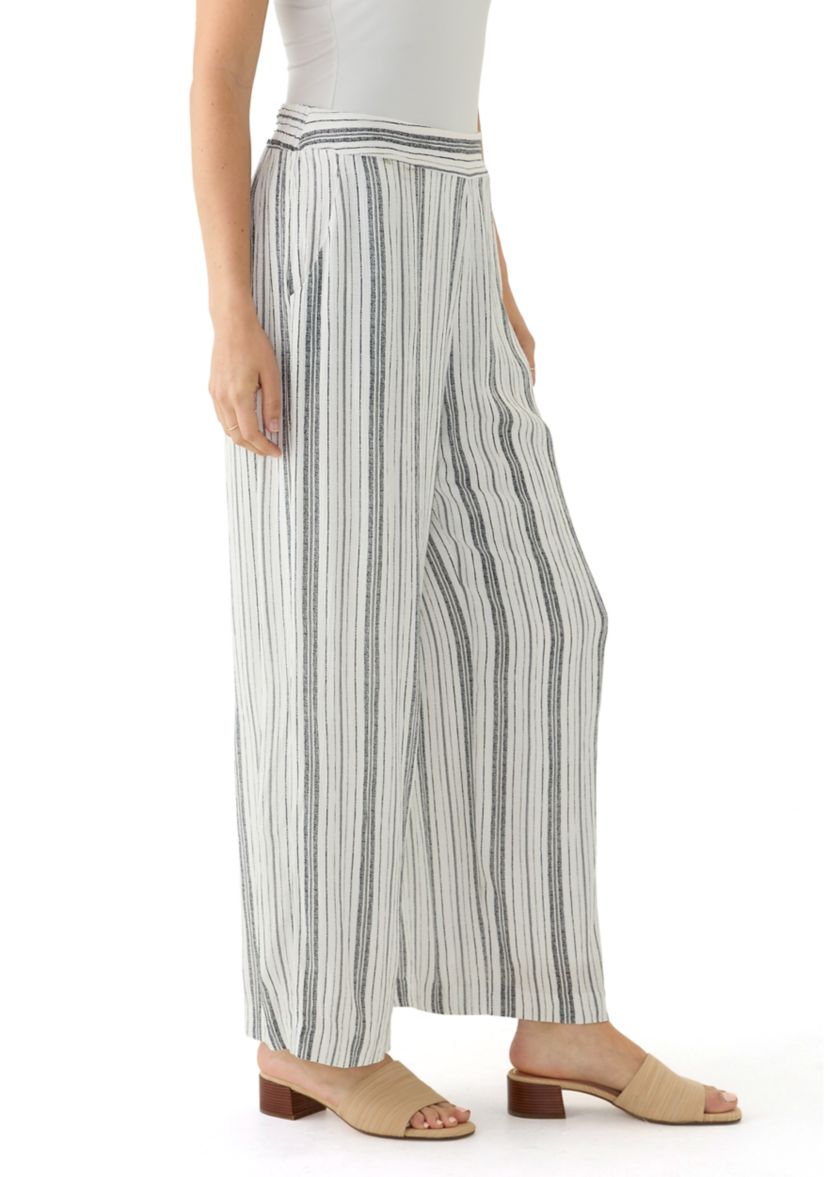 Womens Pull On Striped Trousers 