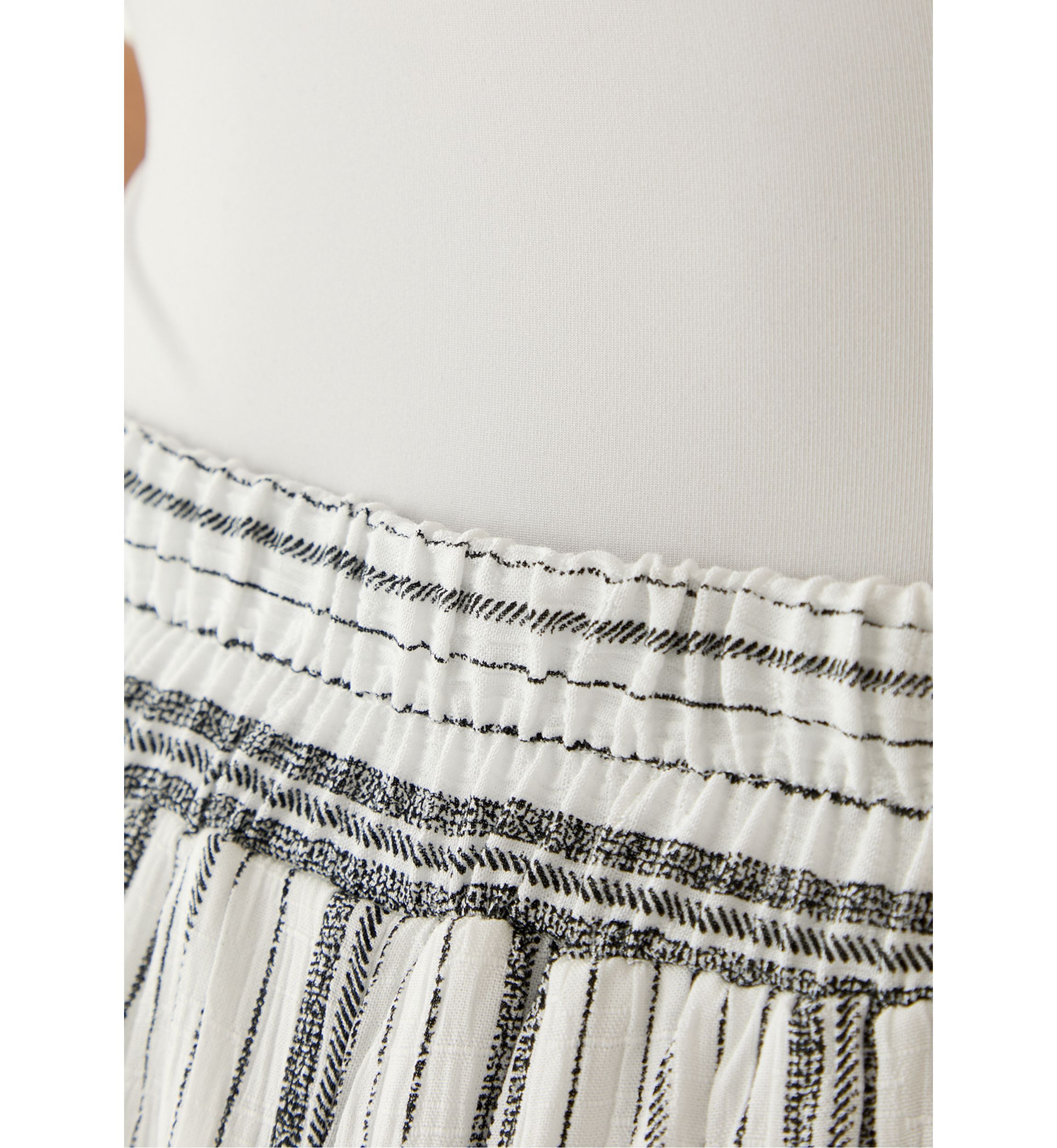 Womens Pull On Striped Trousers 
