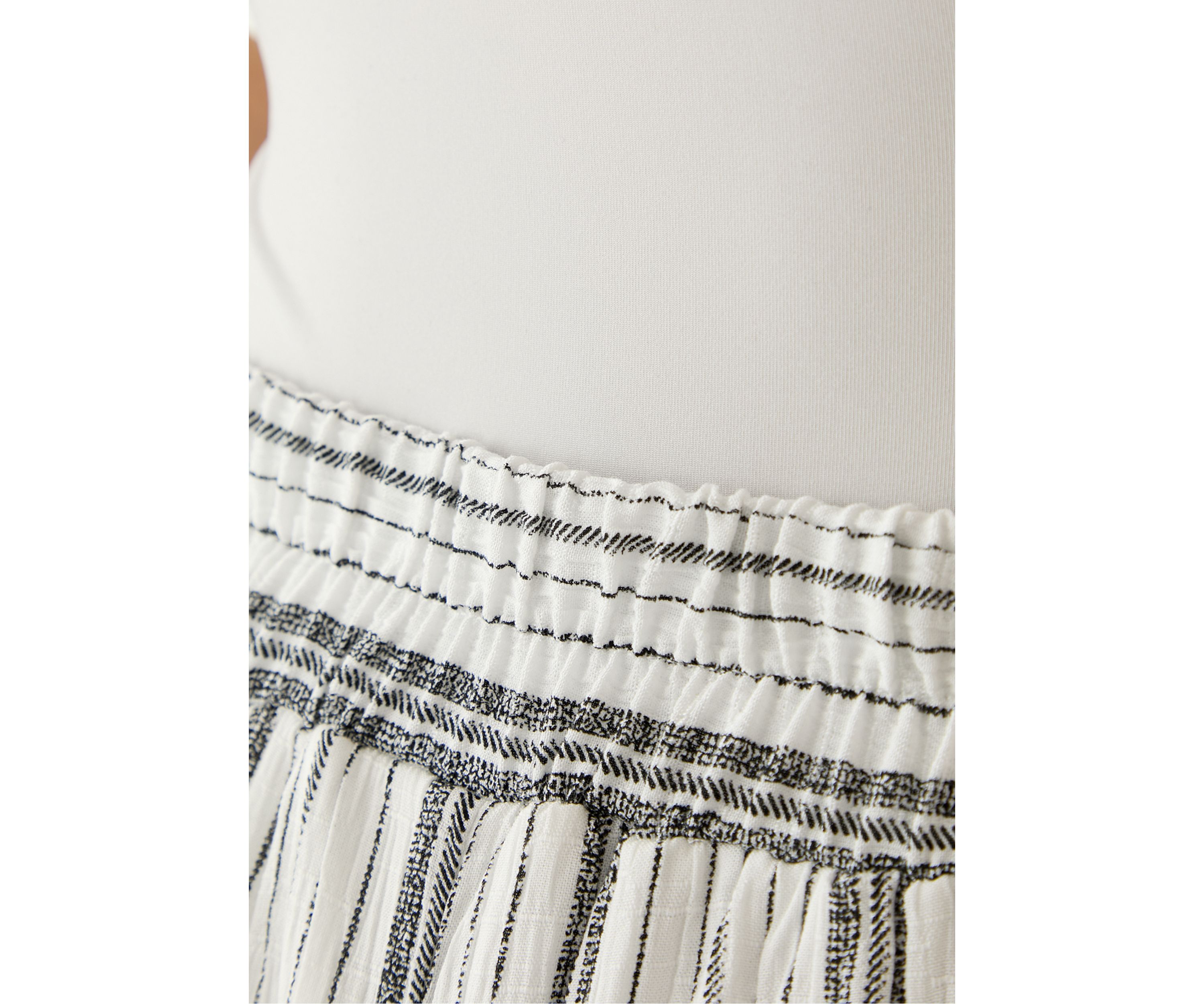 Womens Pull On Striped Trousers 