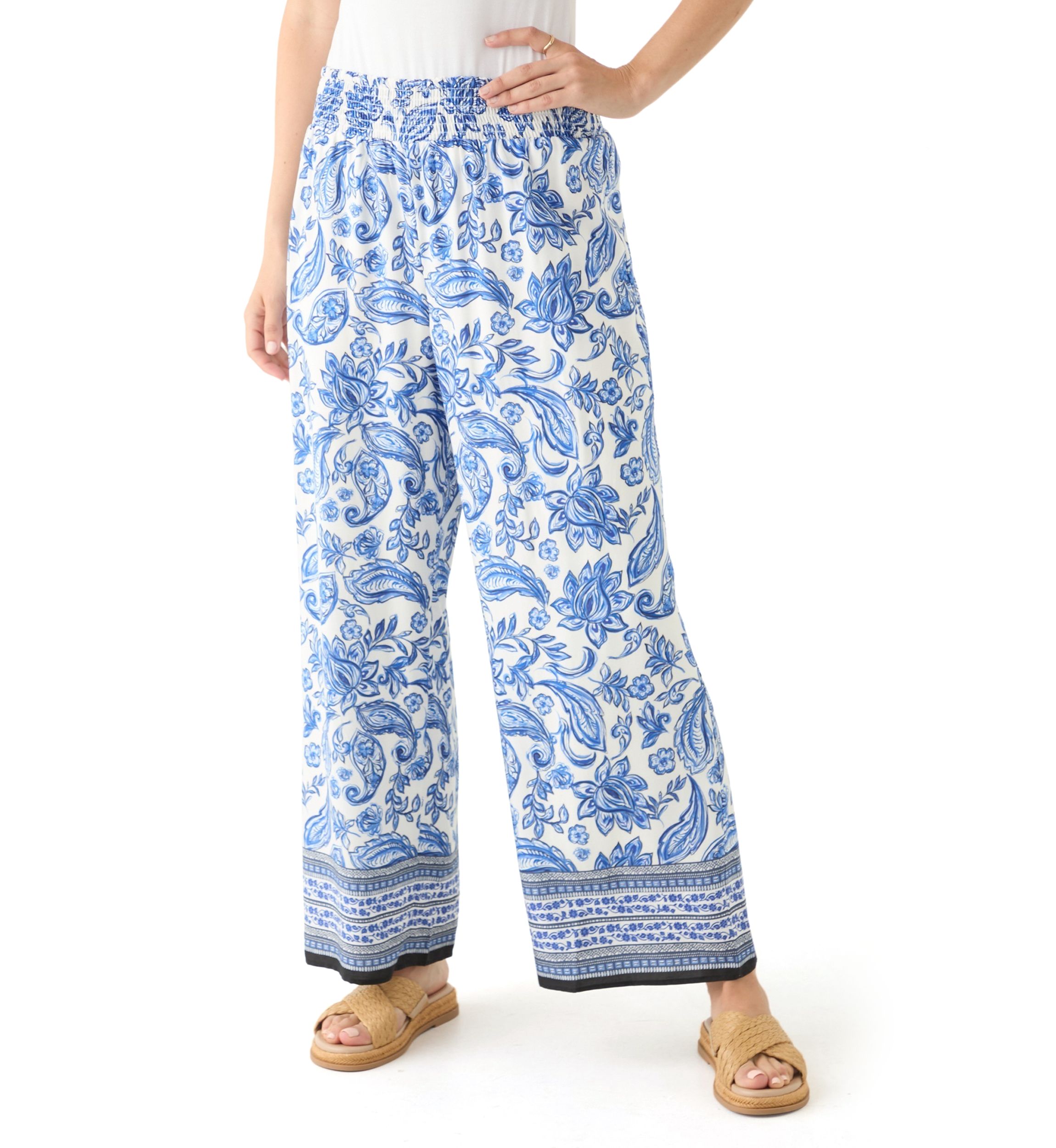 Womens Printed Pull On Pants
