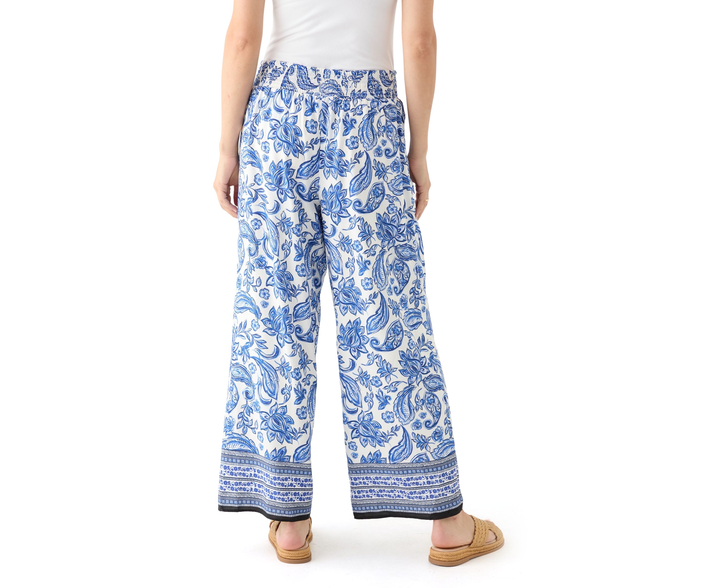 Womens Printed Pull On Pants