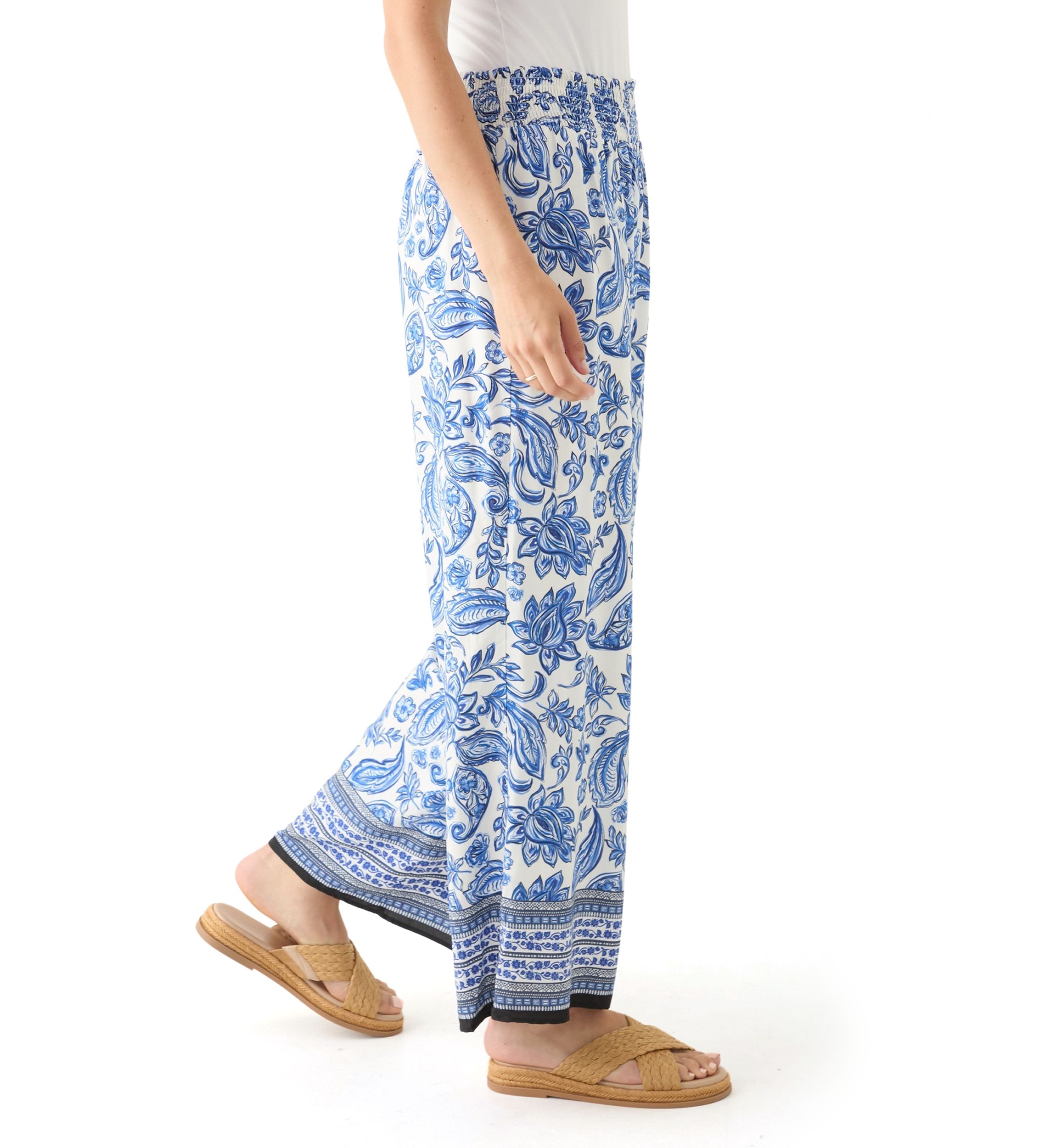 Womens Printed Pull On Pants