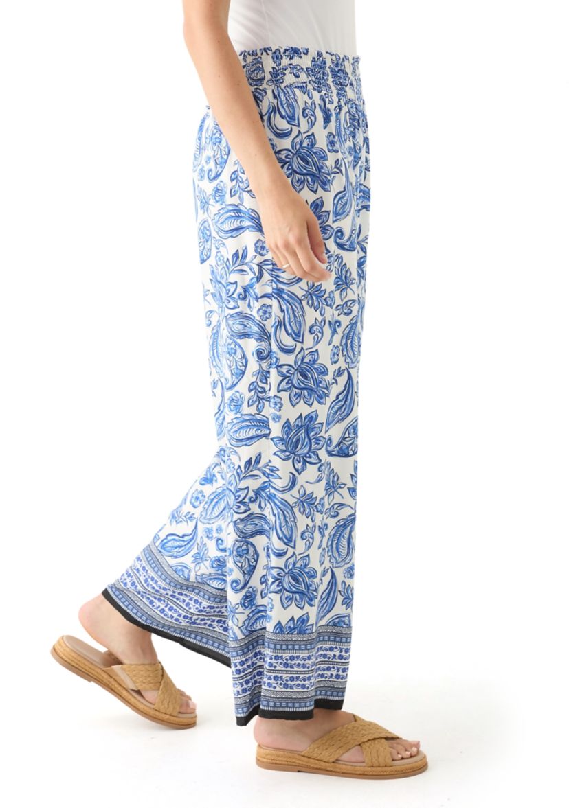 Womens Printed Pull On Pants
