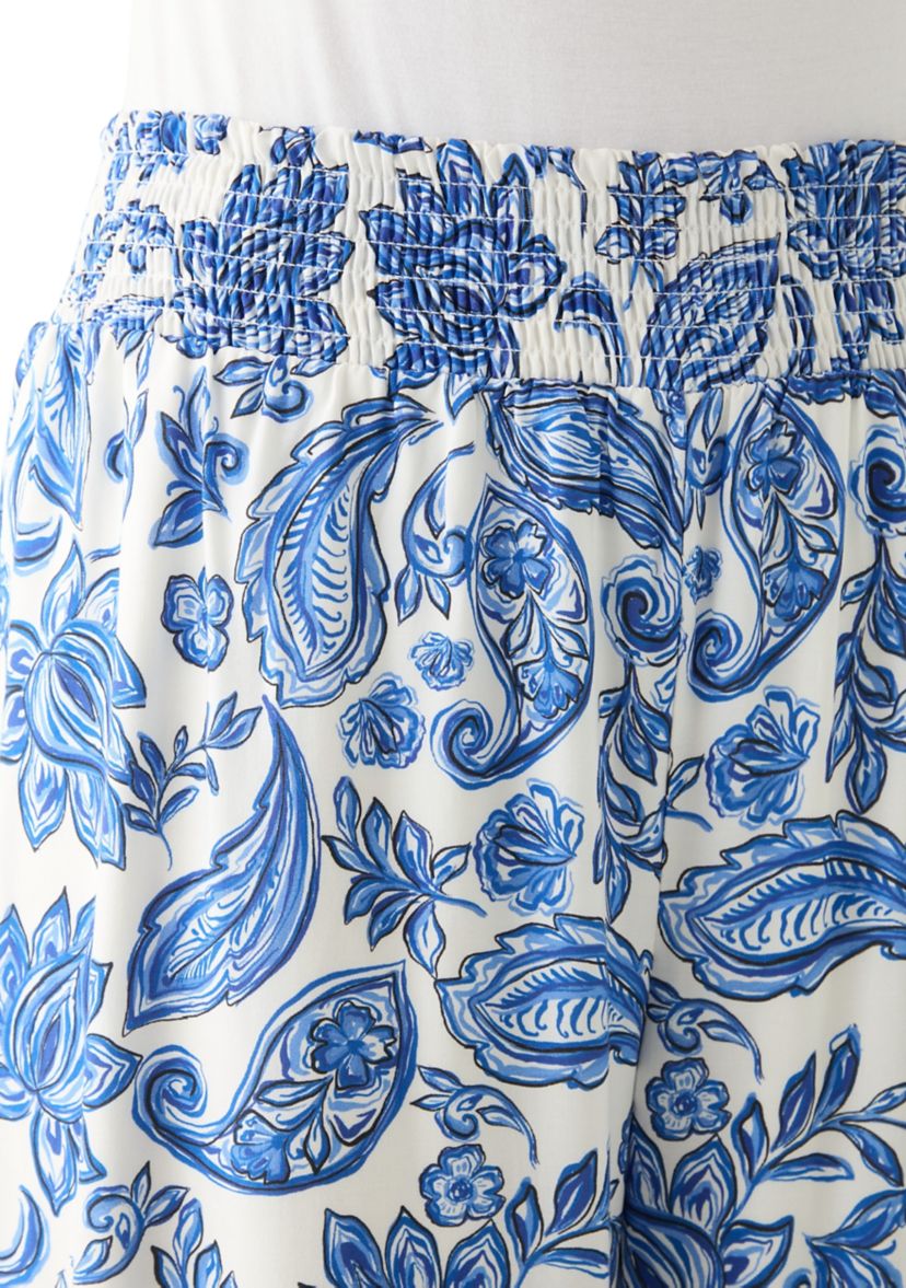 Womens Printed Pull On Pants