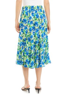 Women's Printed Ruffle Hem Skirt