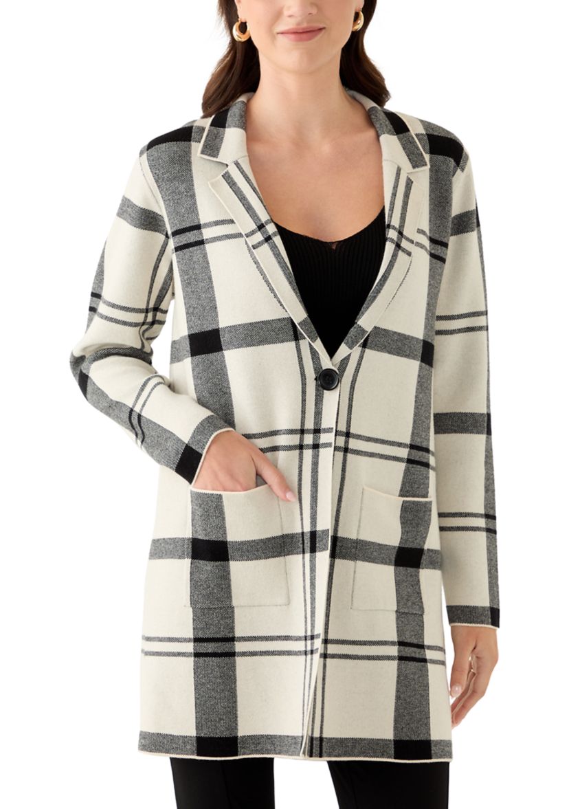 Womens Long Sleeve Print Cardigan