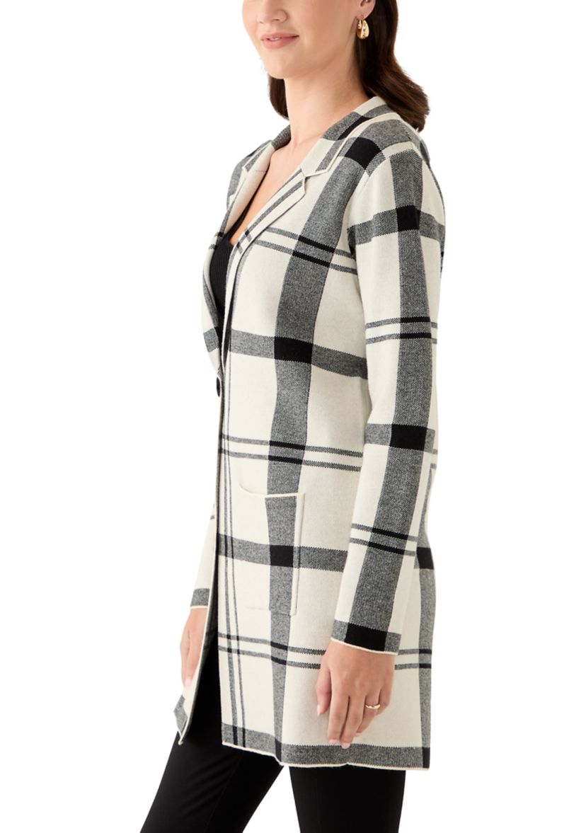 Womens Long Sleeve Print Cardigan