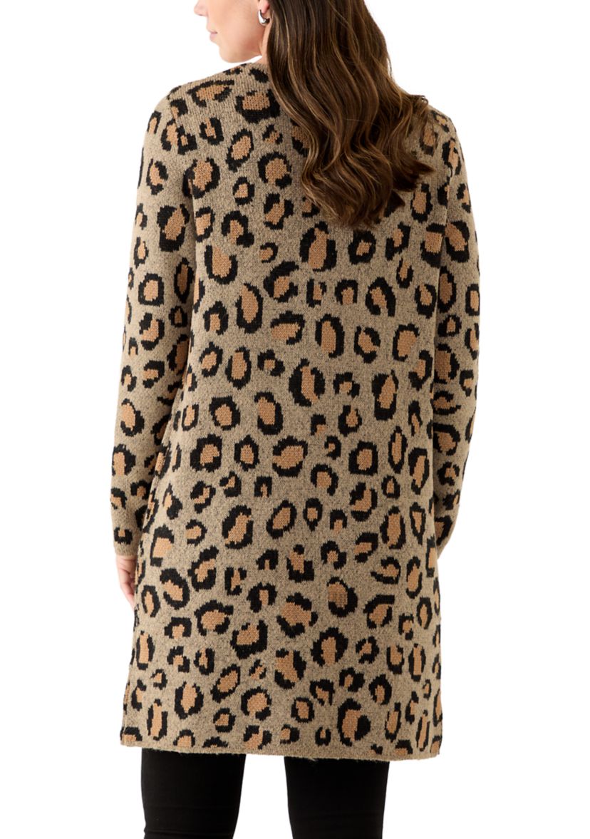Womens Long Sleeve Printed Cardigan