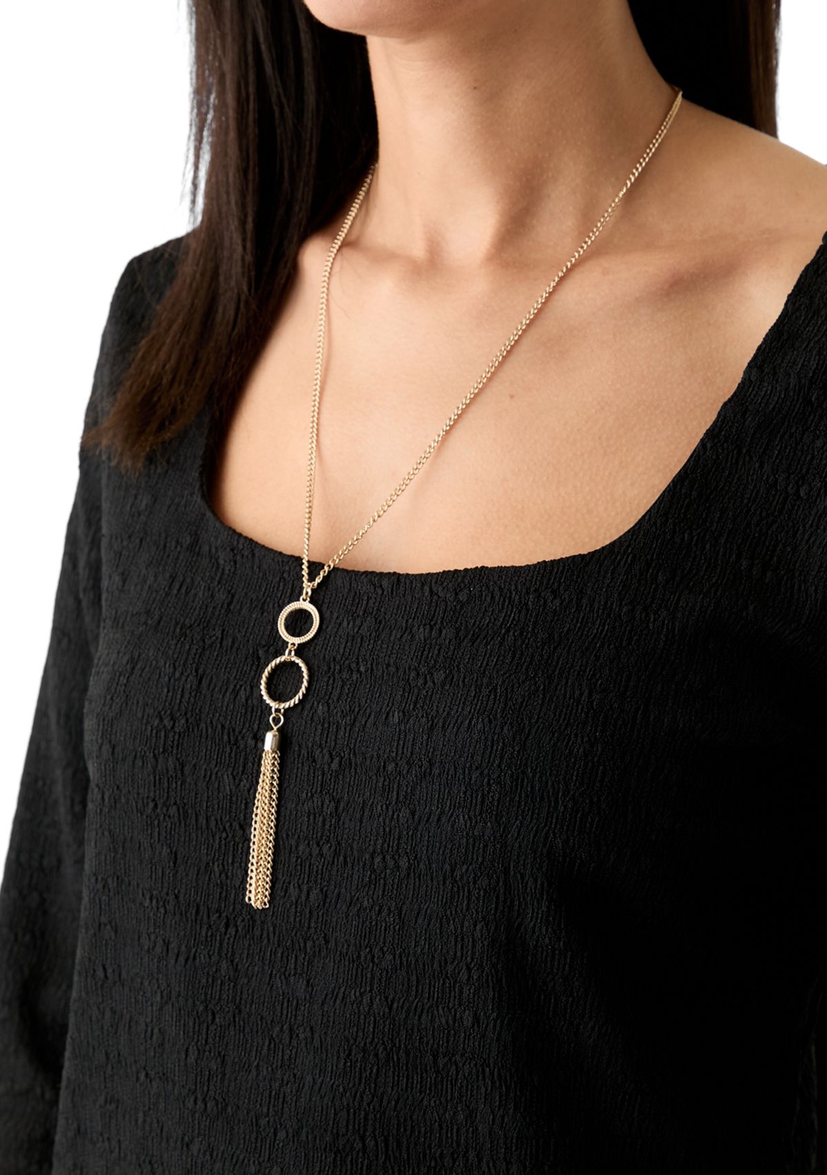 Womens 3/4 Sleeve Crochet Knit Top