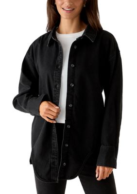 Hudson Jeans Women's Denim Shirt with Hem Detail, XS