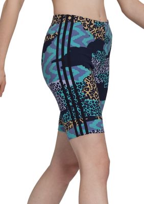 Mujer Mantenimiento gatear adidas Farm Print 3 Stripe Bike Shorts | belk