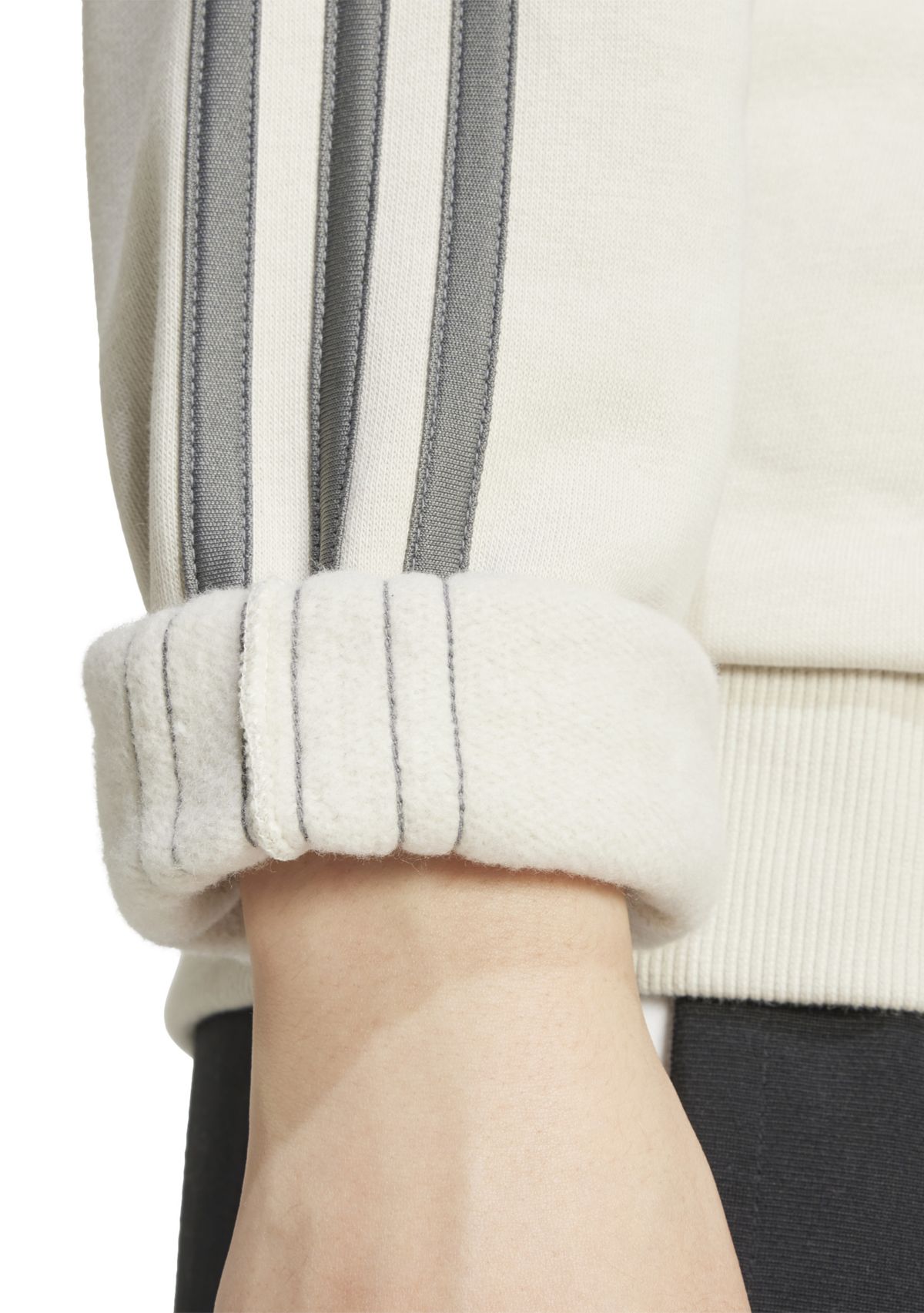 Essentials 3 Stripes Fleece Sweatshirt