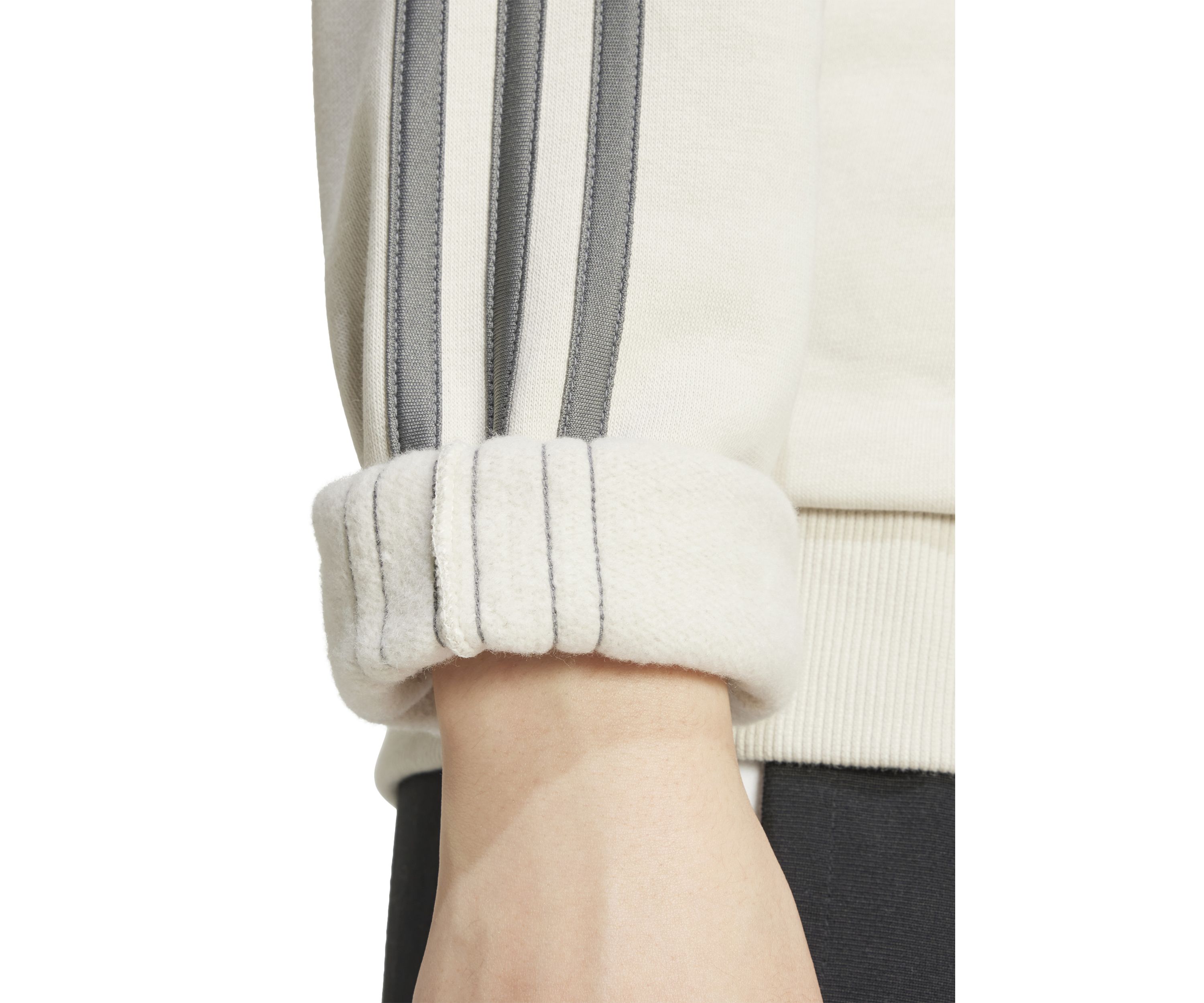 Essentials 3 Stripes Fleece Sweatshirt