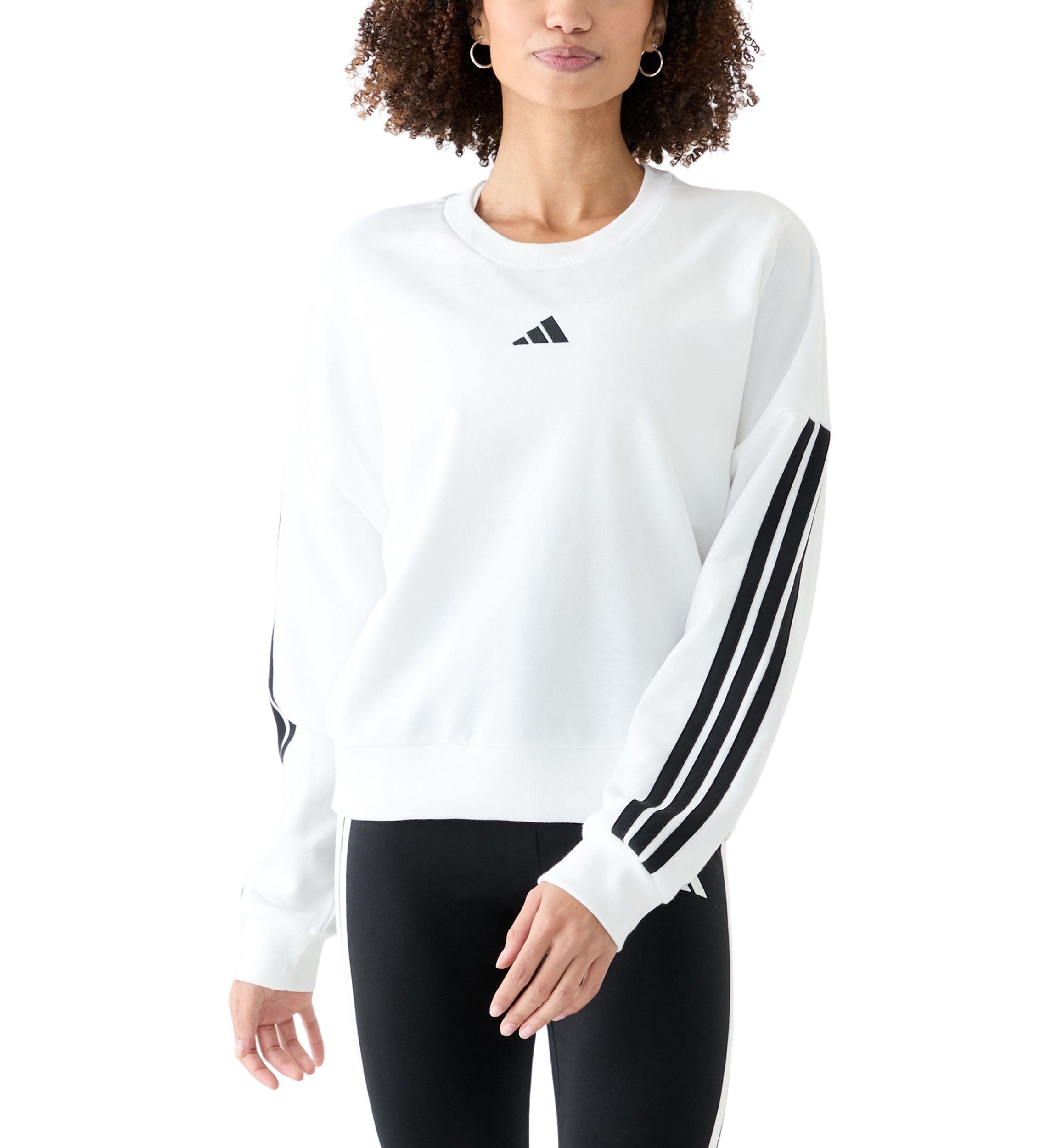 Womens French Terry Pullover Crew Neck Sweatshirt