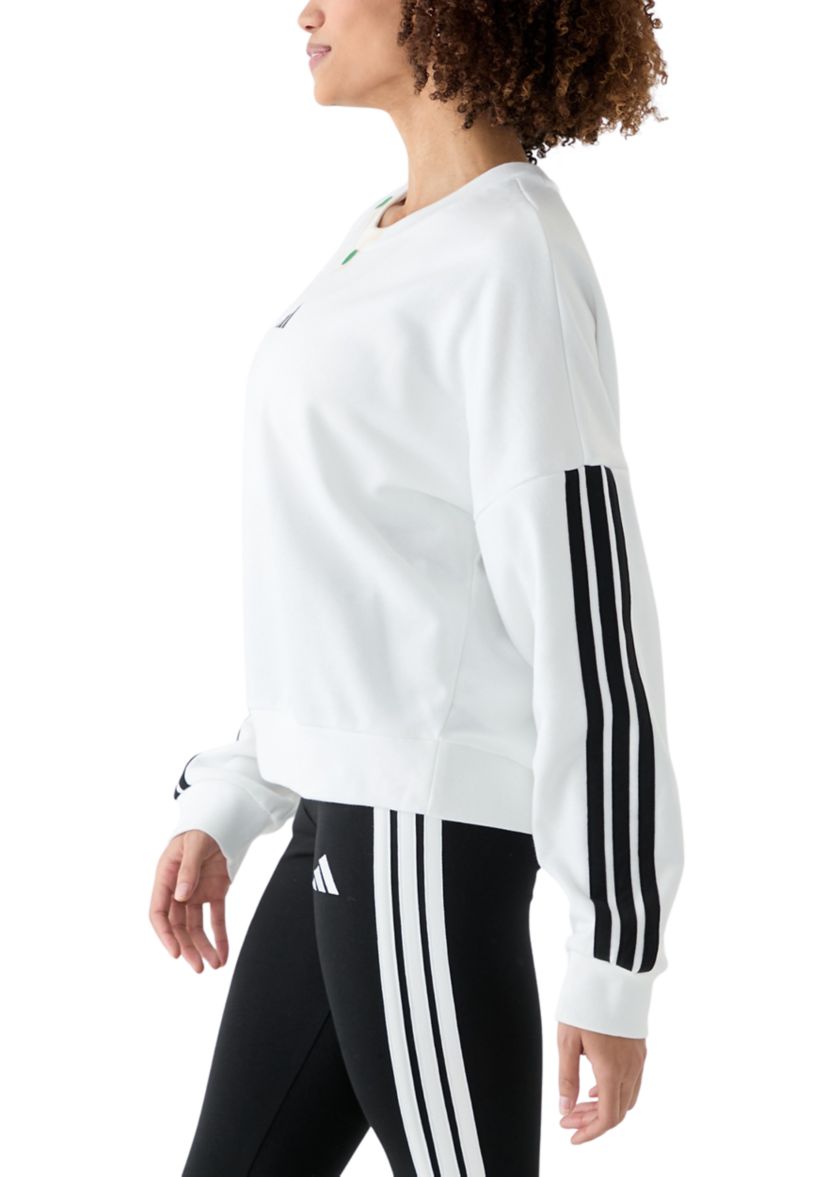 Womens French Terry Pullover Crew Neck Sweatshirt