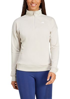 adidas Women's Essentials Small Logo Quarter-Zip Sweatshirt, XS
