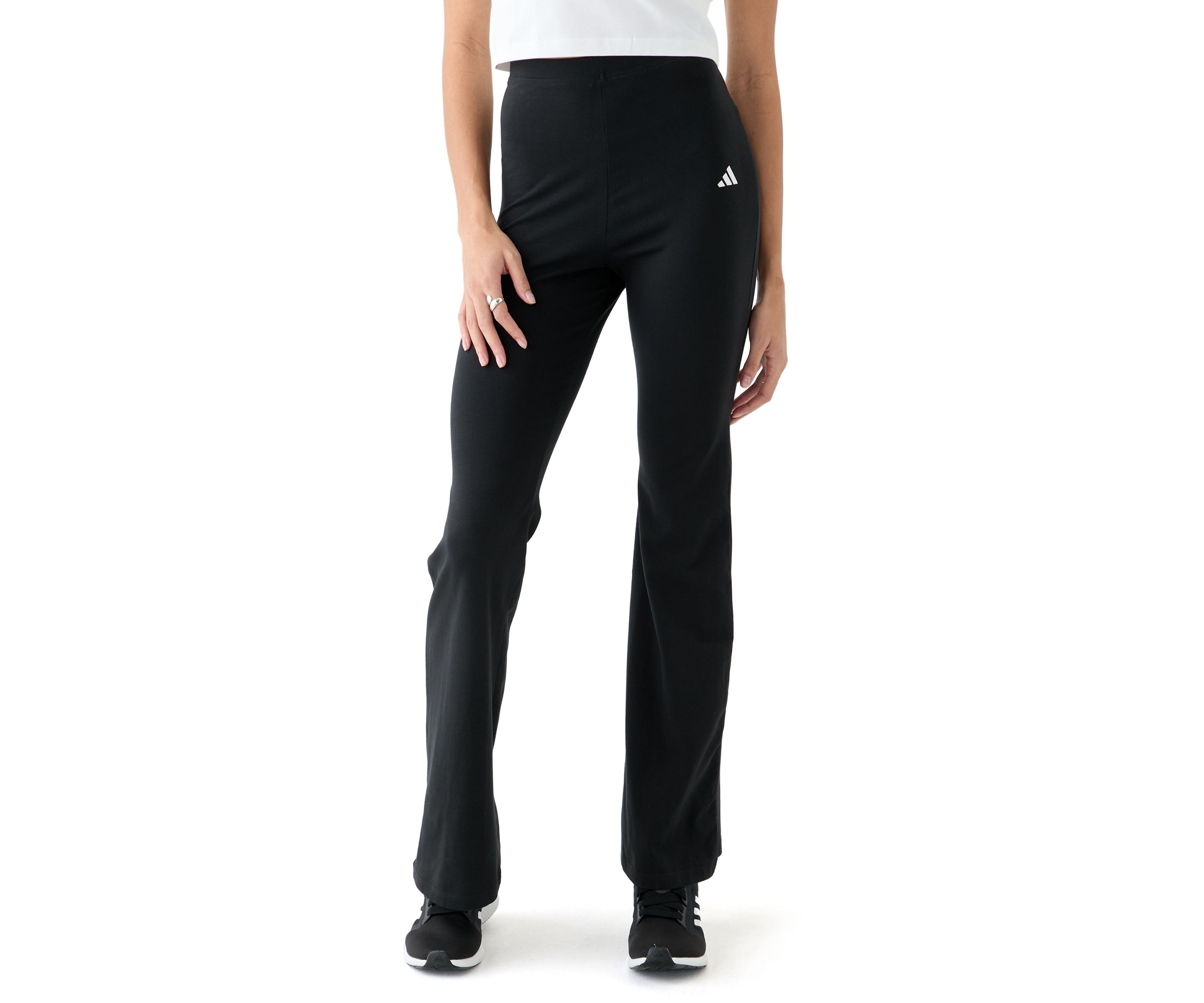 Womens Flared Leggings with Small Logo