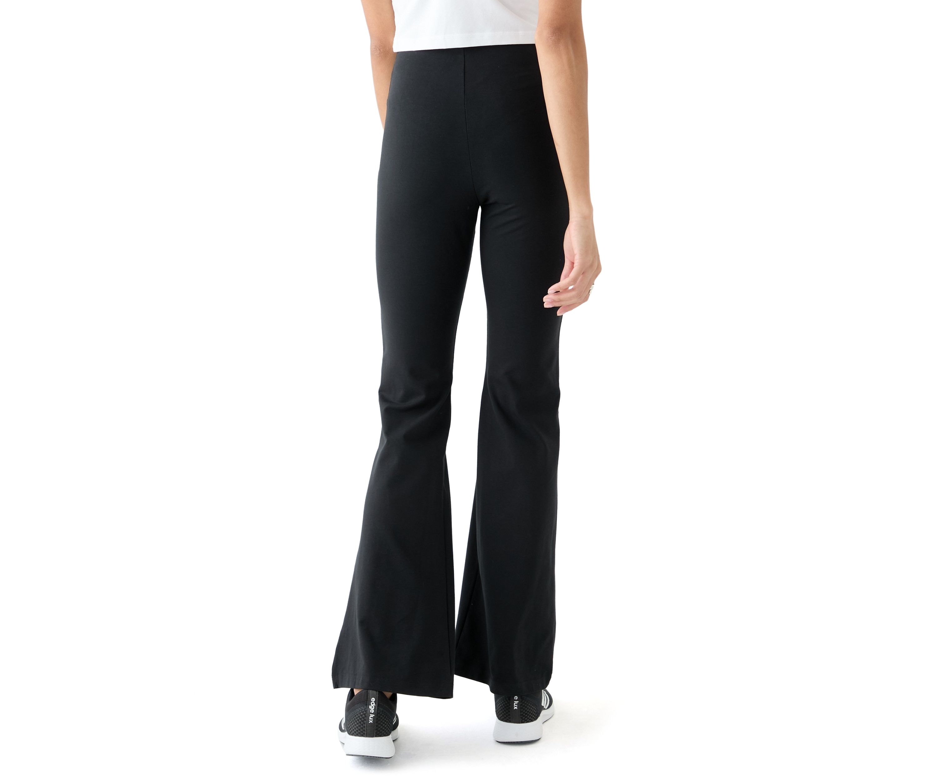 Womens Flared Leggings with Small Logo