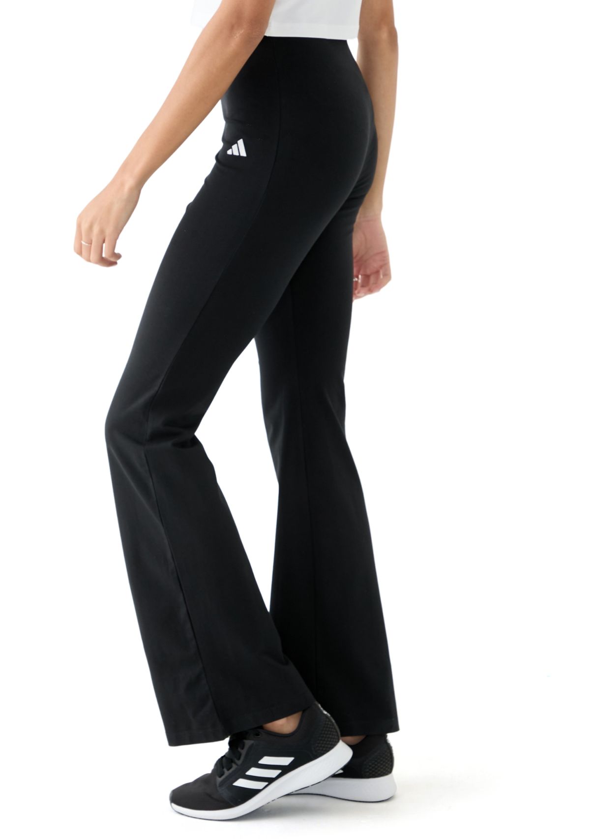 Womens Flared Leggings with Small Logo